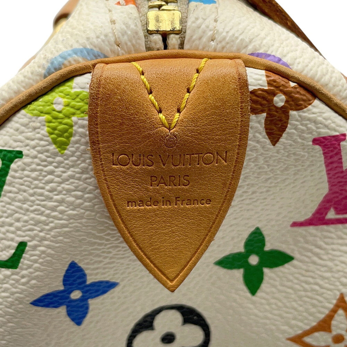 Louis Vuitton Blanc Red Color Monogram Multicolore Handbag (Pre-Owned)