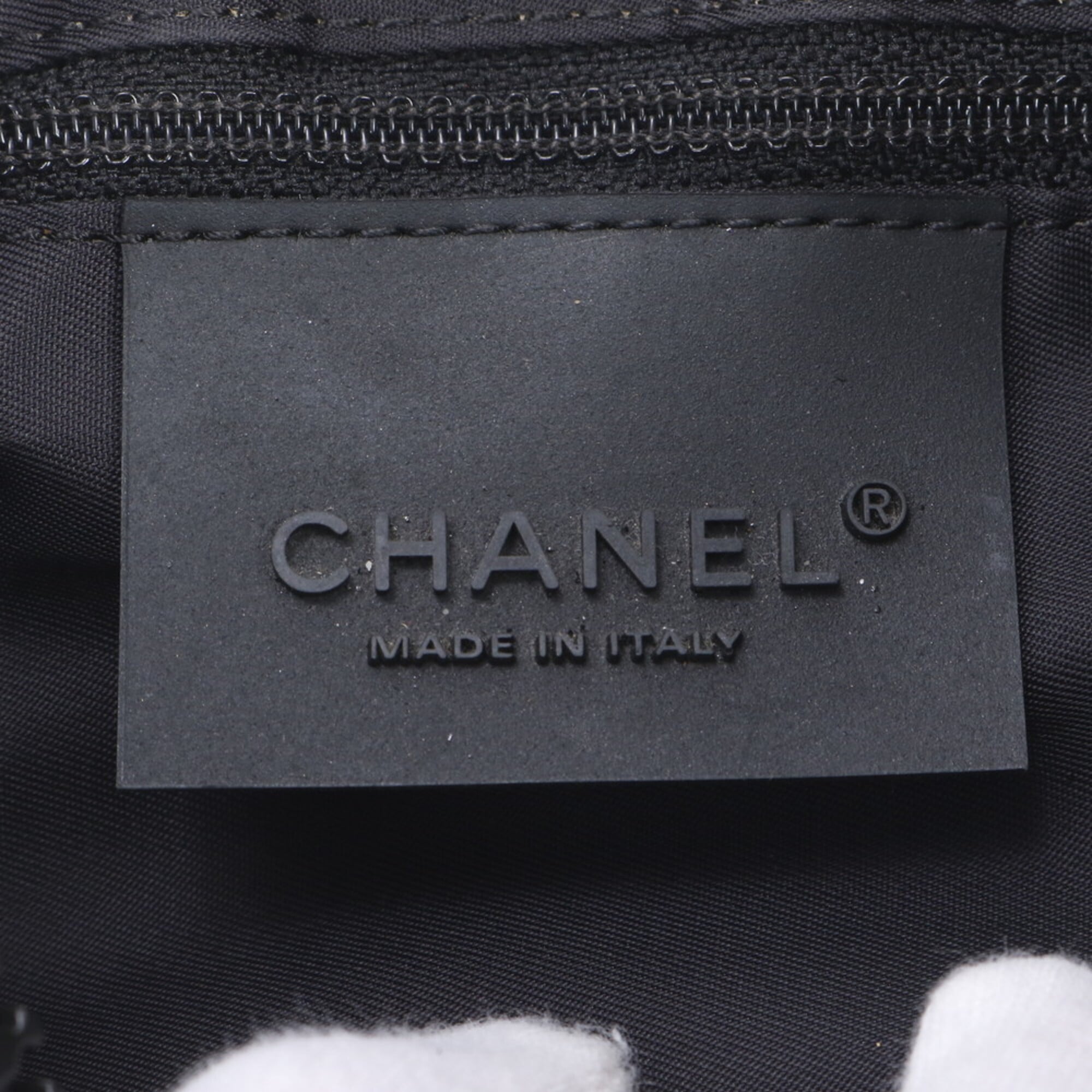 Chanel Black White Handbag Shoulder Bag Tote Bag (Pre-Owned)