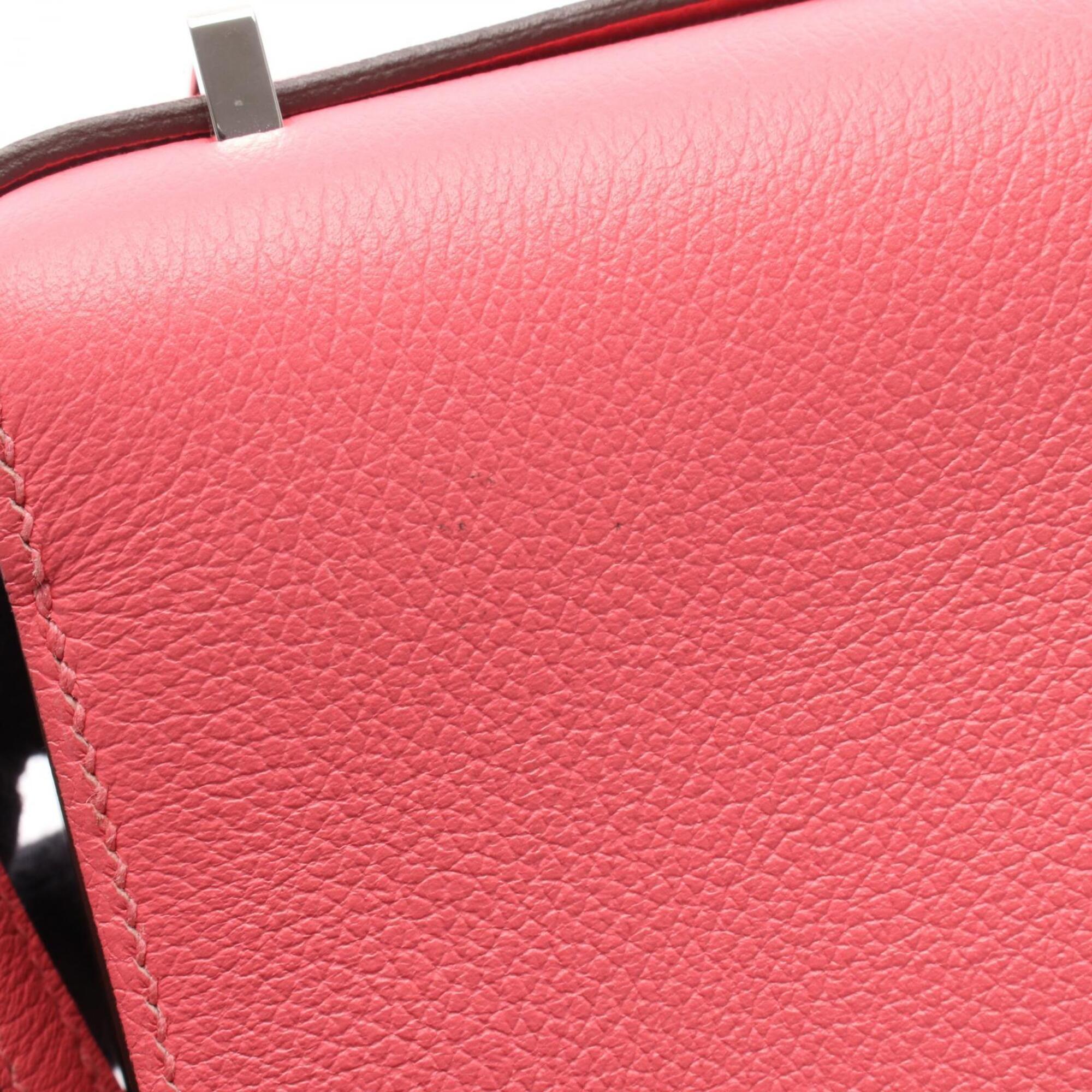 Hermes Pink Evercalf Leather Leather Handbag Shoulder Bag (Pre-Owned)