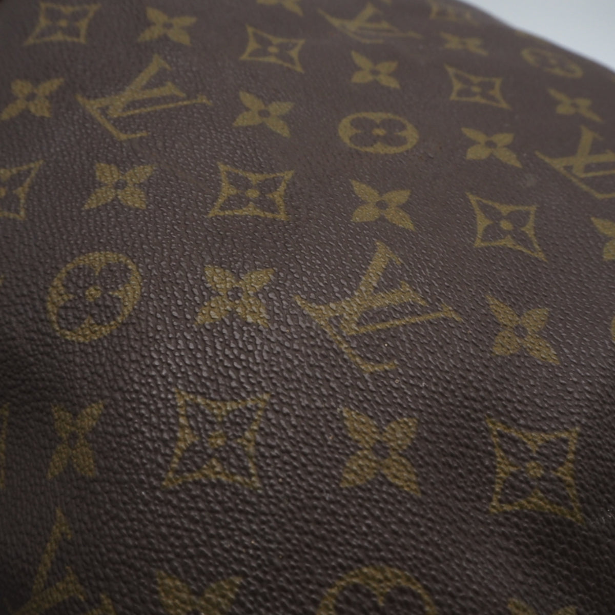 Louis Vuitton Beige Brown Coated Canvas Leather Boston Bag (Pre-Owned)
