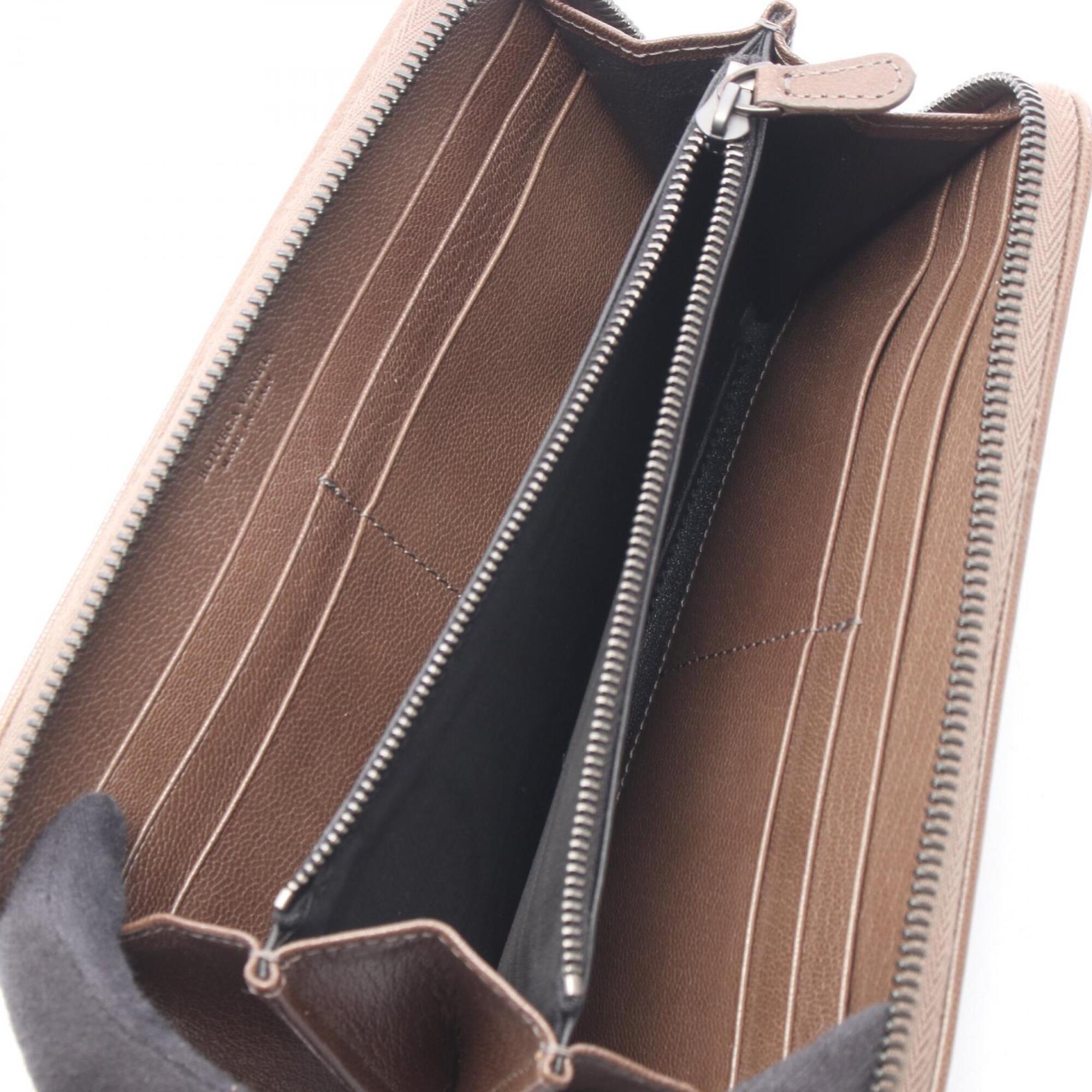Bottega Veneta Brown Leather Long Wallet (Bi-Fold) (Pre-Owned)