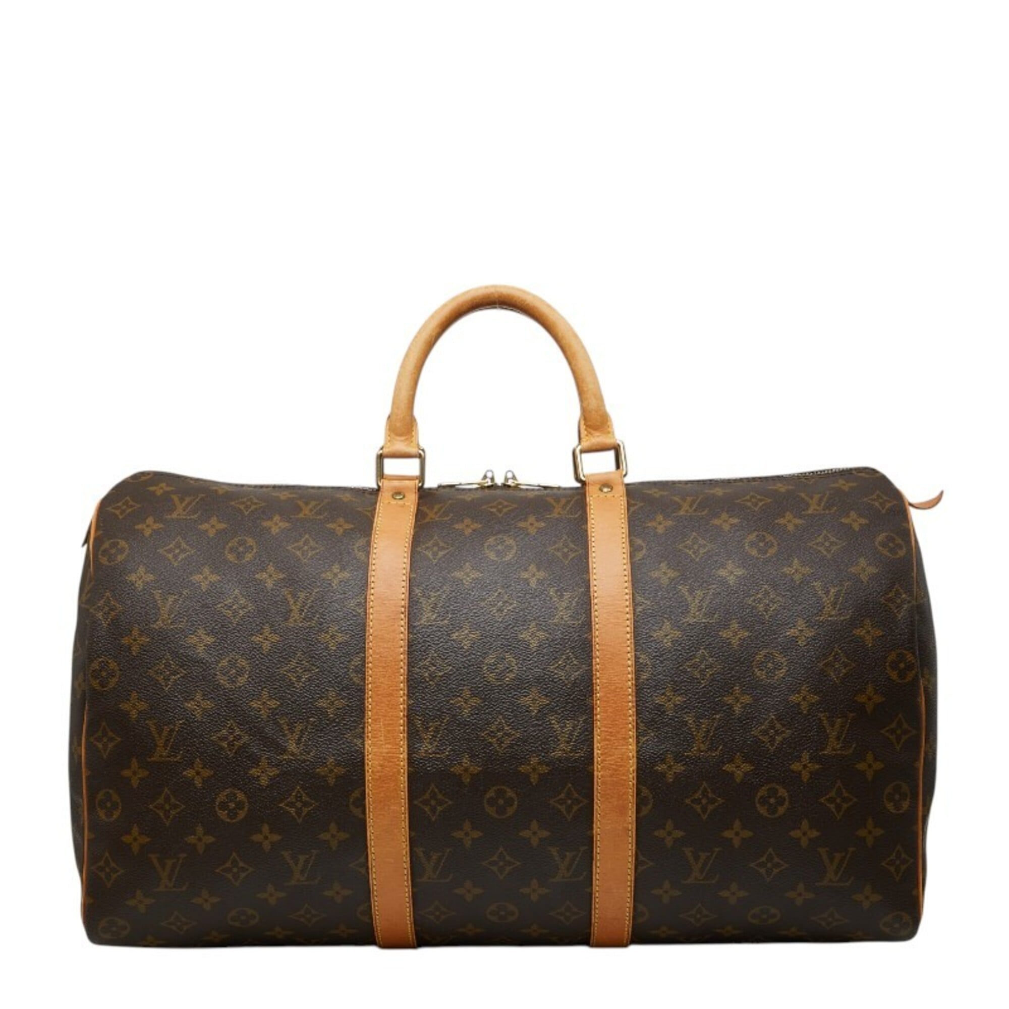 Louis Vuitton Brown Pvc Leather Boston Bag (Pre-Owned)