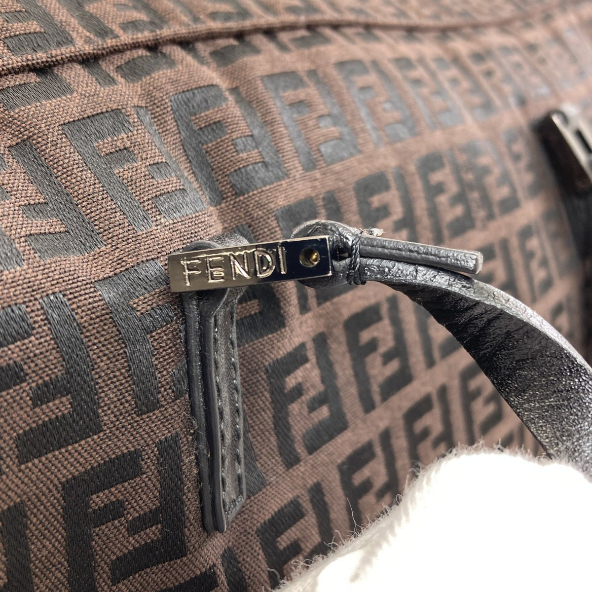Fendi Zucchino Brown Canvas Tote Bag (Pre-Owned)