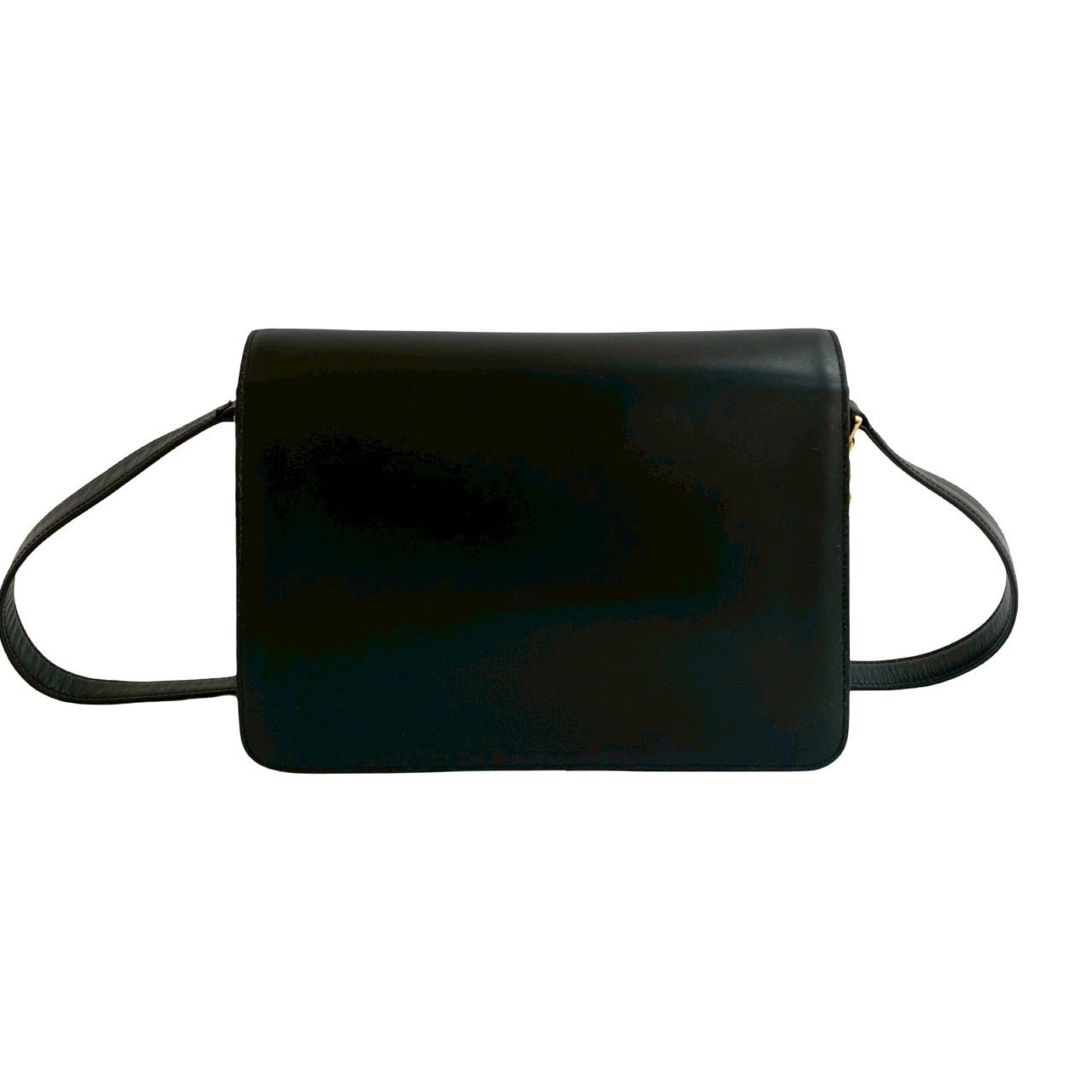 Celine Black Leather Pochette Shoulder Bag (Pre-Owned)