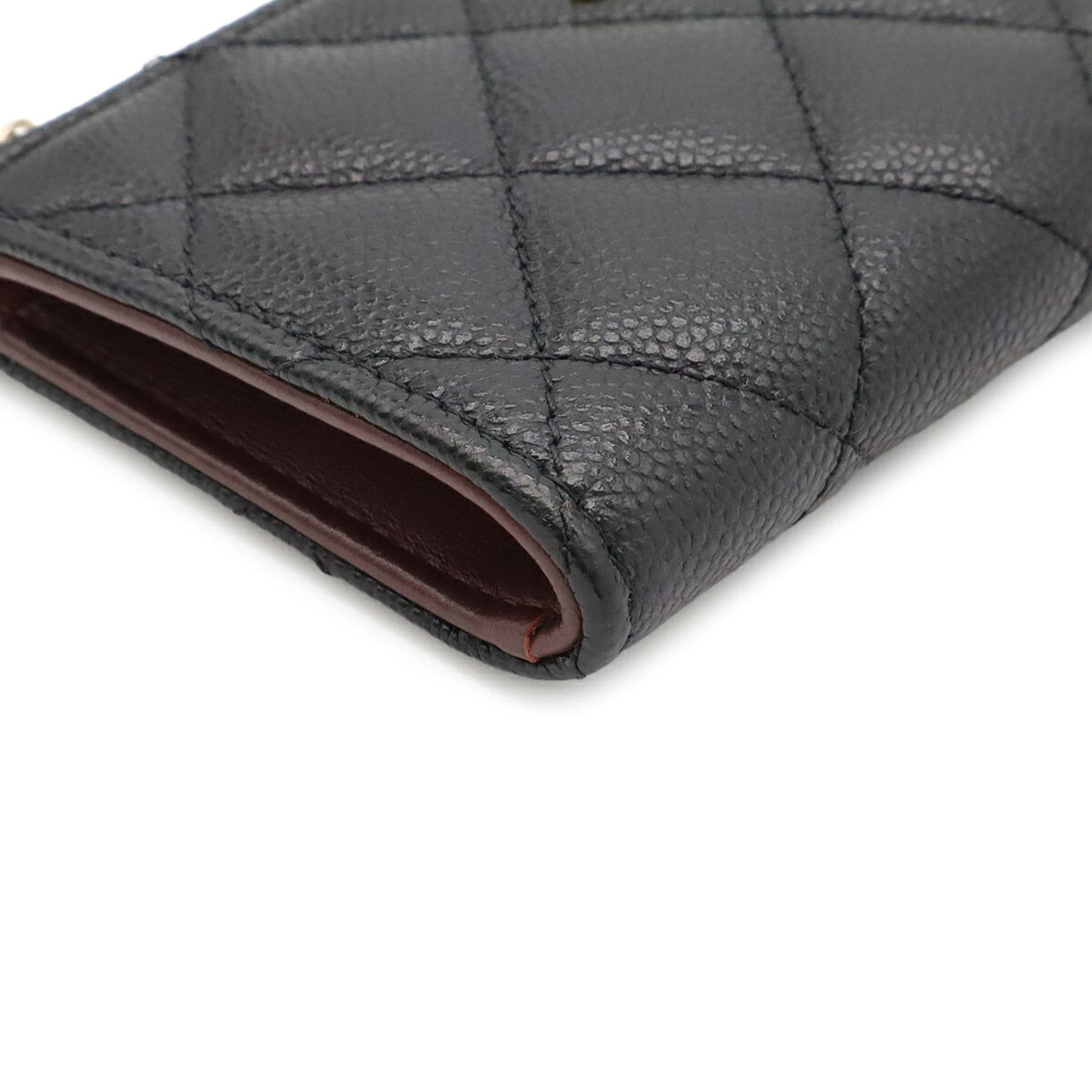 Chanel Black Grained Calfskin Coin Purse/Coin Case (Pre-Owned)