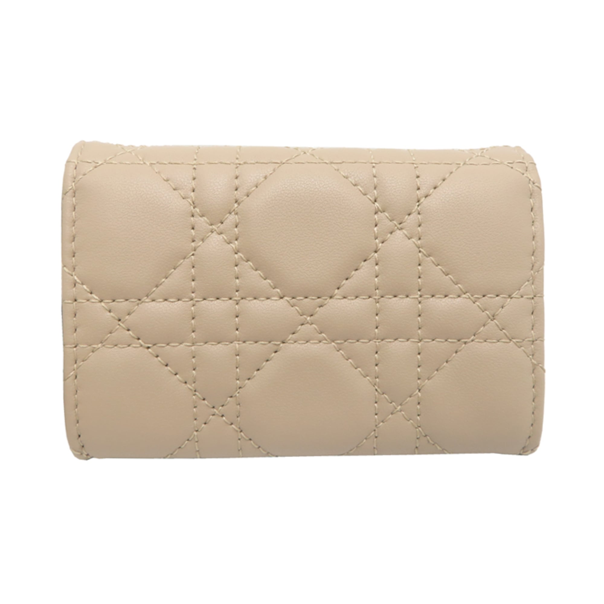 Christian Dior Beige Leather Coin Purse/Coin Case (Pre-Owned)