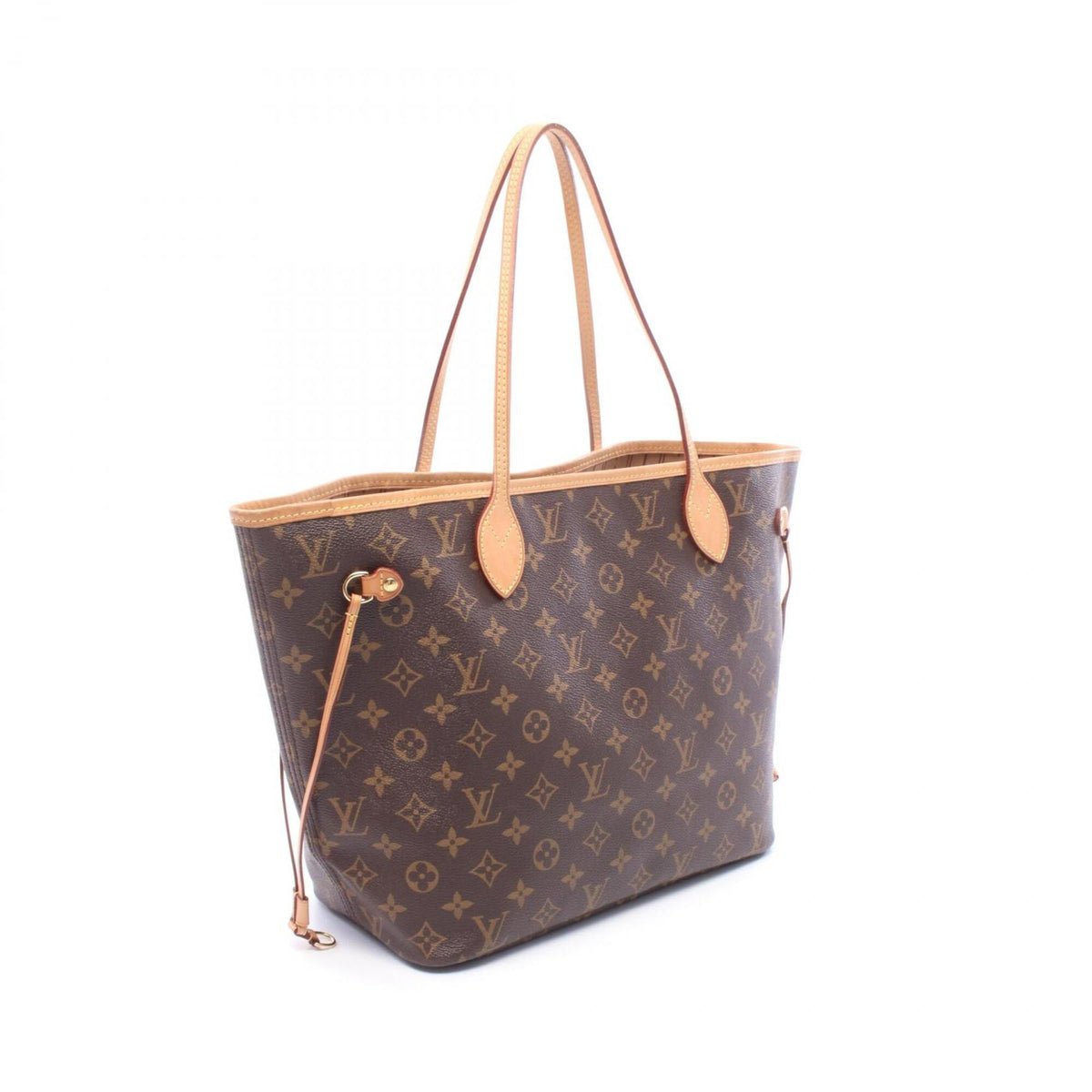 Louis Vuitton Brown Coated Canvas Monogram Leather Handbag Tote Bag (Pre-Owned)