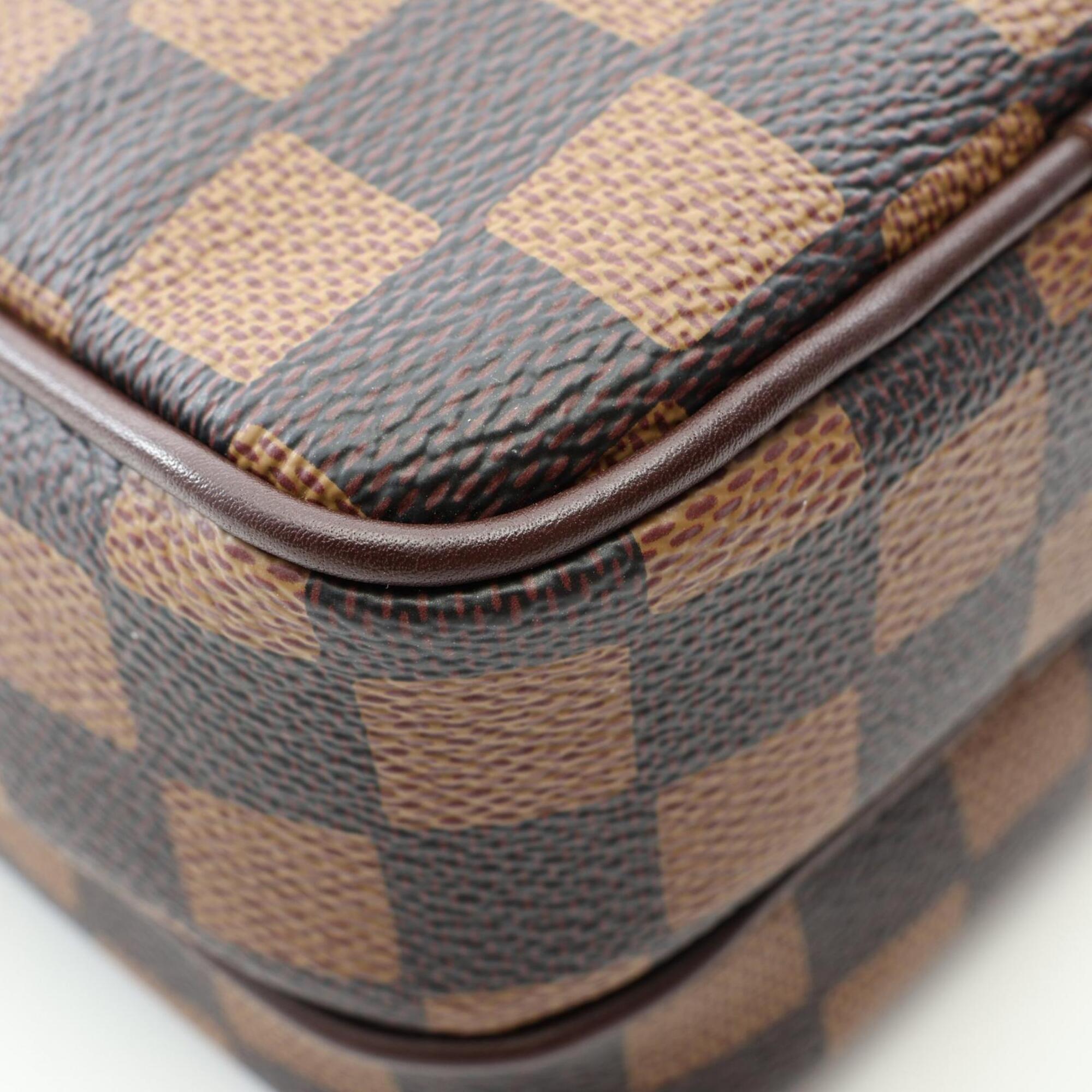 Louis Vuitton Brown Coated Canvas Leather Handbag Shoulder Bag (Pre-Owned)