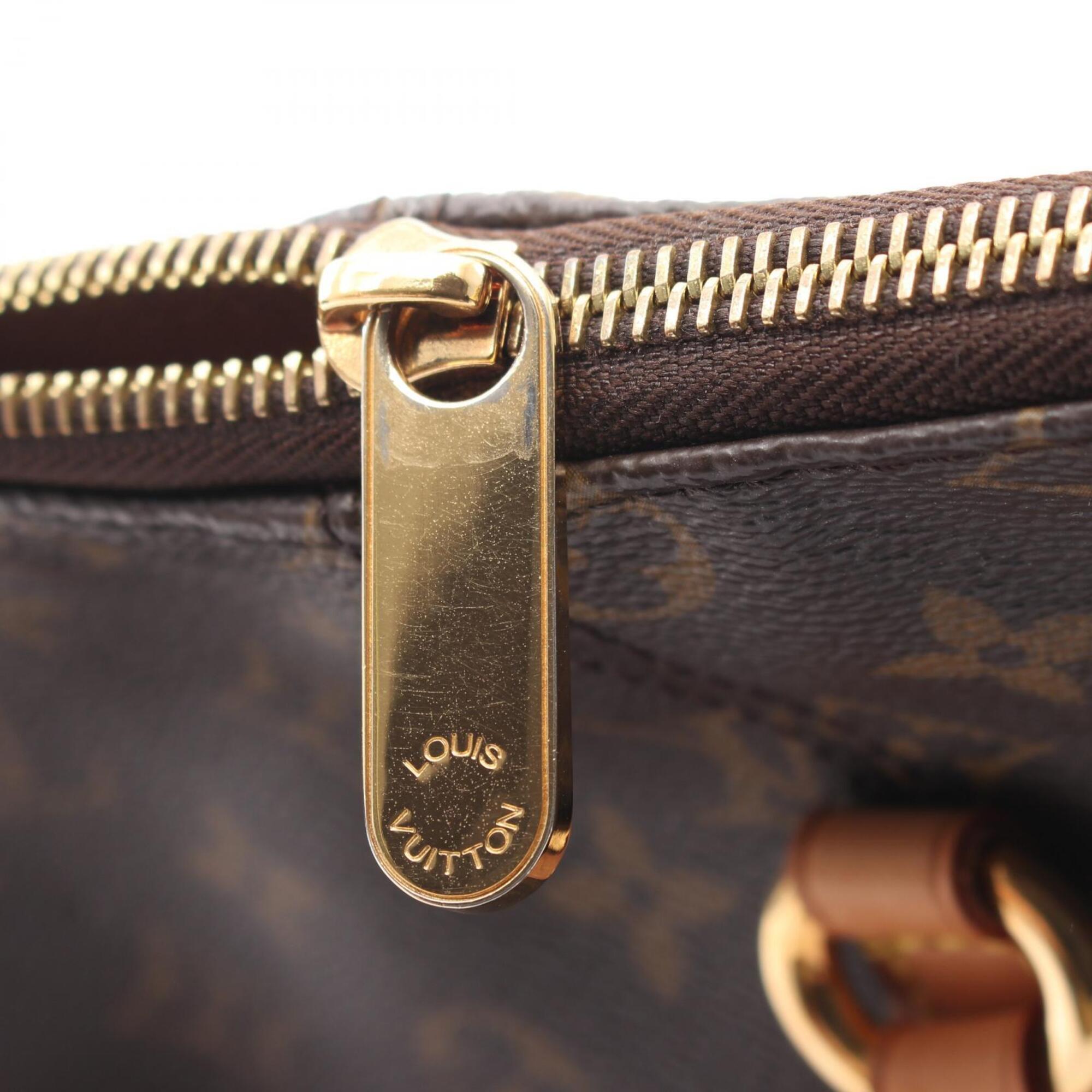 Louis Vuitton Brown Monogram Leather Handbag Tote Bag (Pre-Owned)