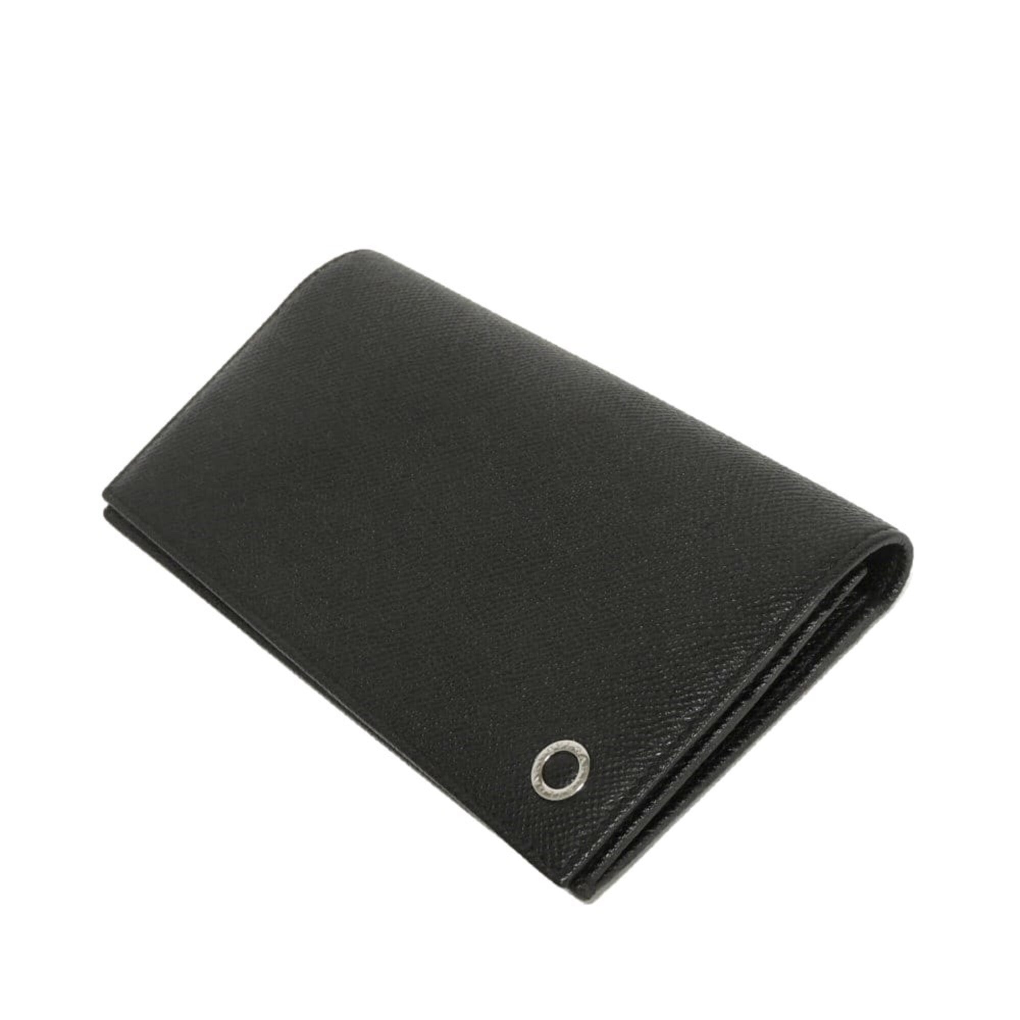 Bvlgari Black Leather Long Wallet (Bi-Fold) (Pre-Owned)