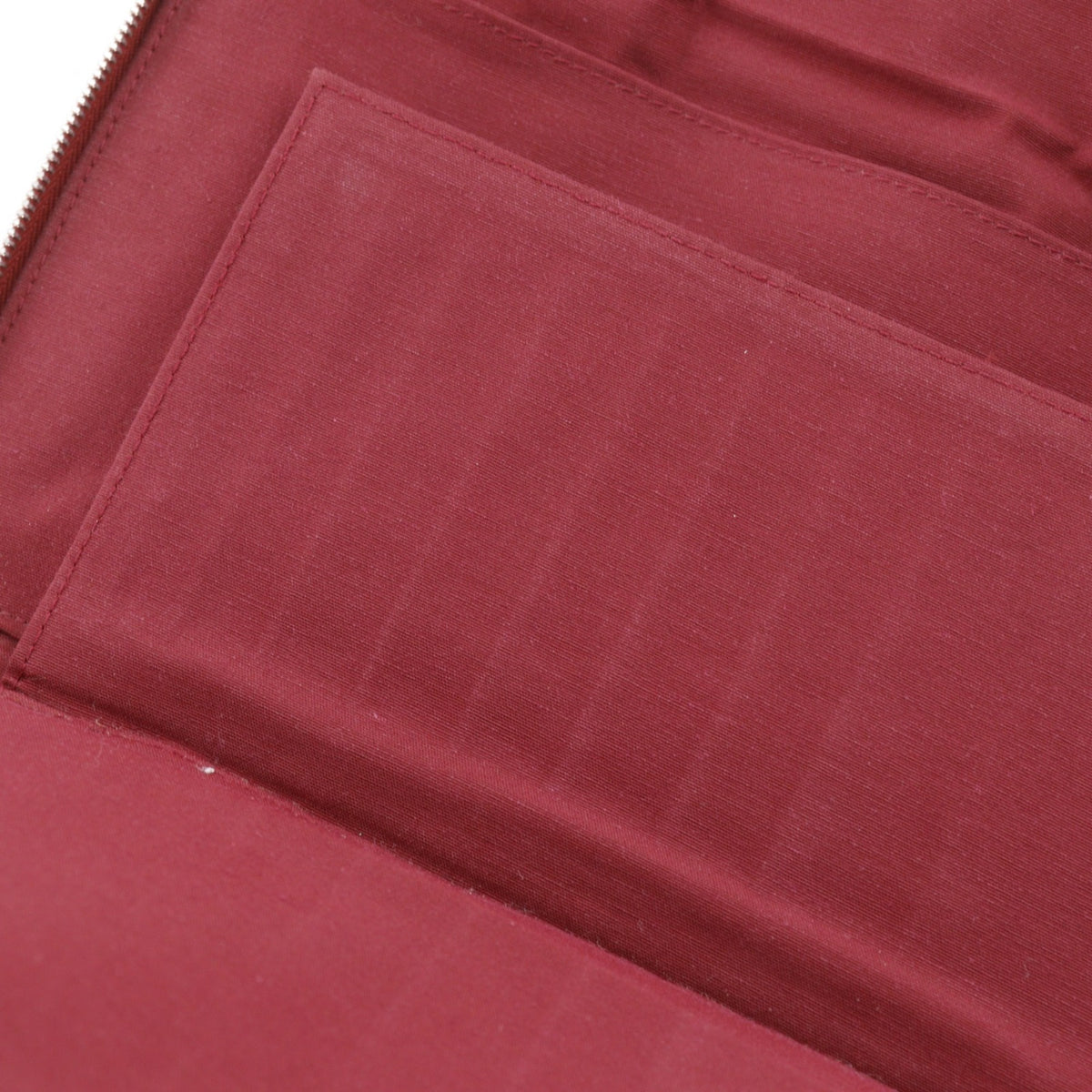 Hermes Red Color Canvas Long Wallet (Bi-Fold) (Pre-Owned)