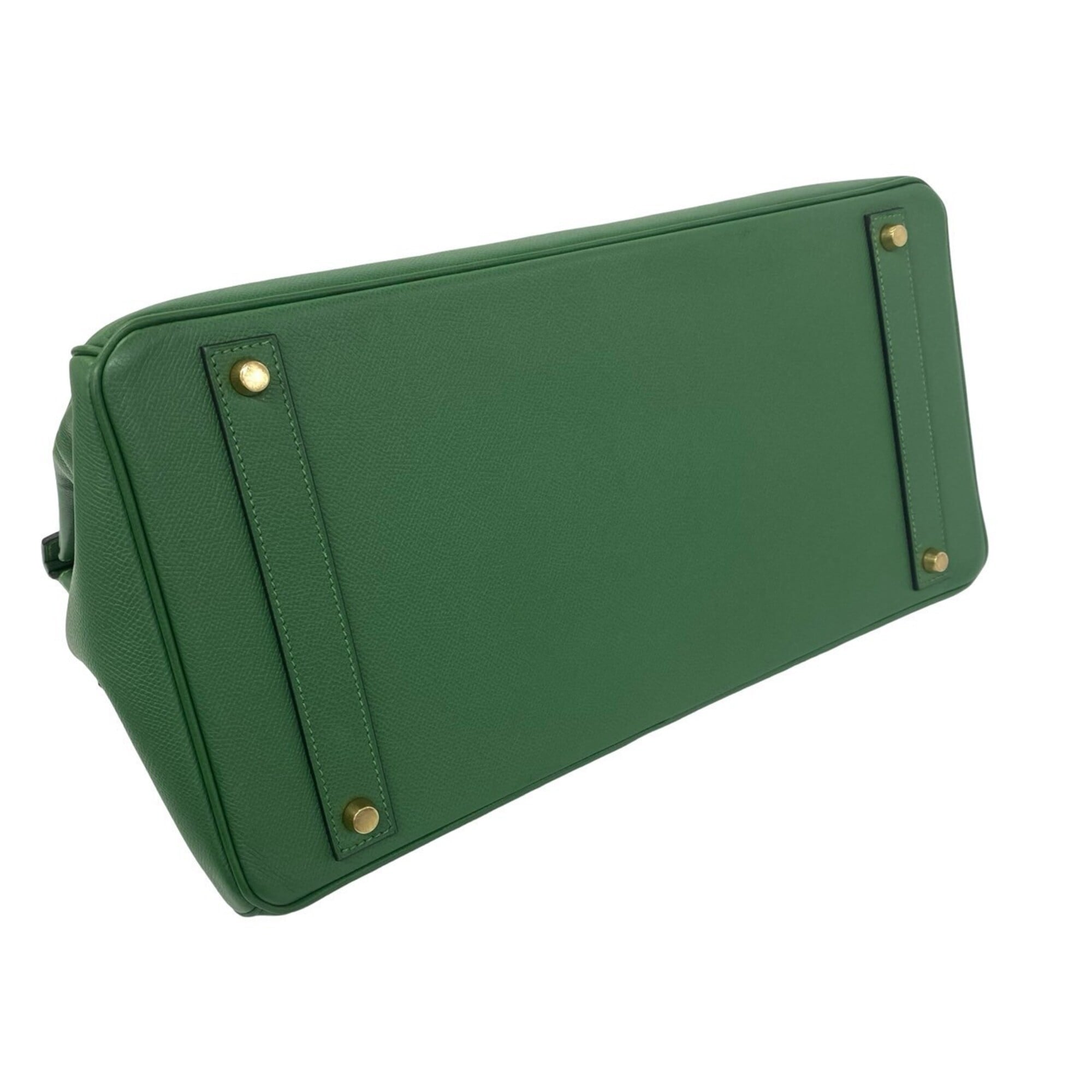 Hermes Green Courchevel Leather Handbag Tote Bag (Pre-Owned)