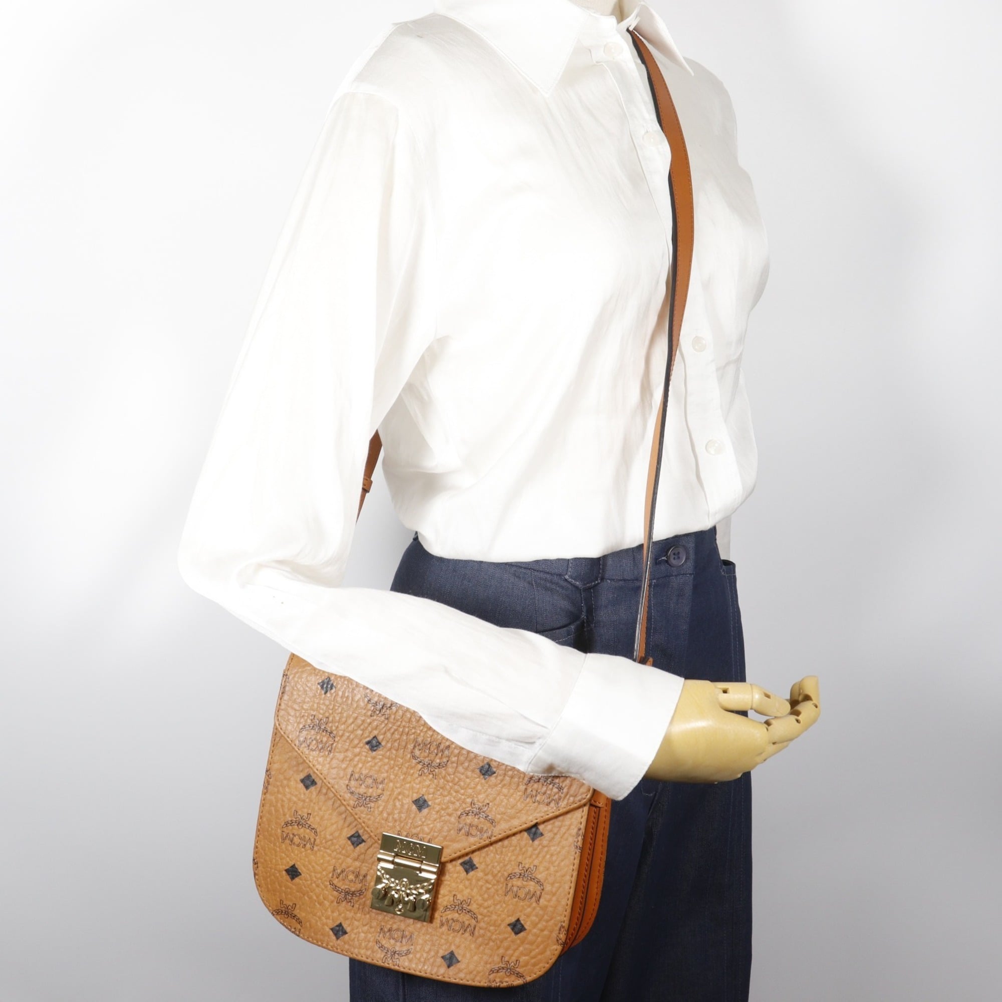 Mcm Brown Pvc Shoulder Bag (Pre-Owned)