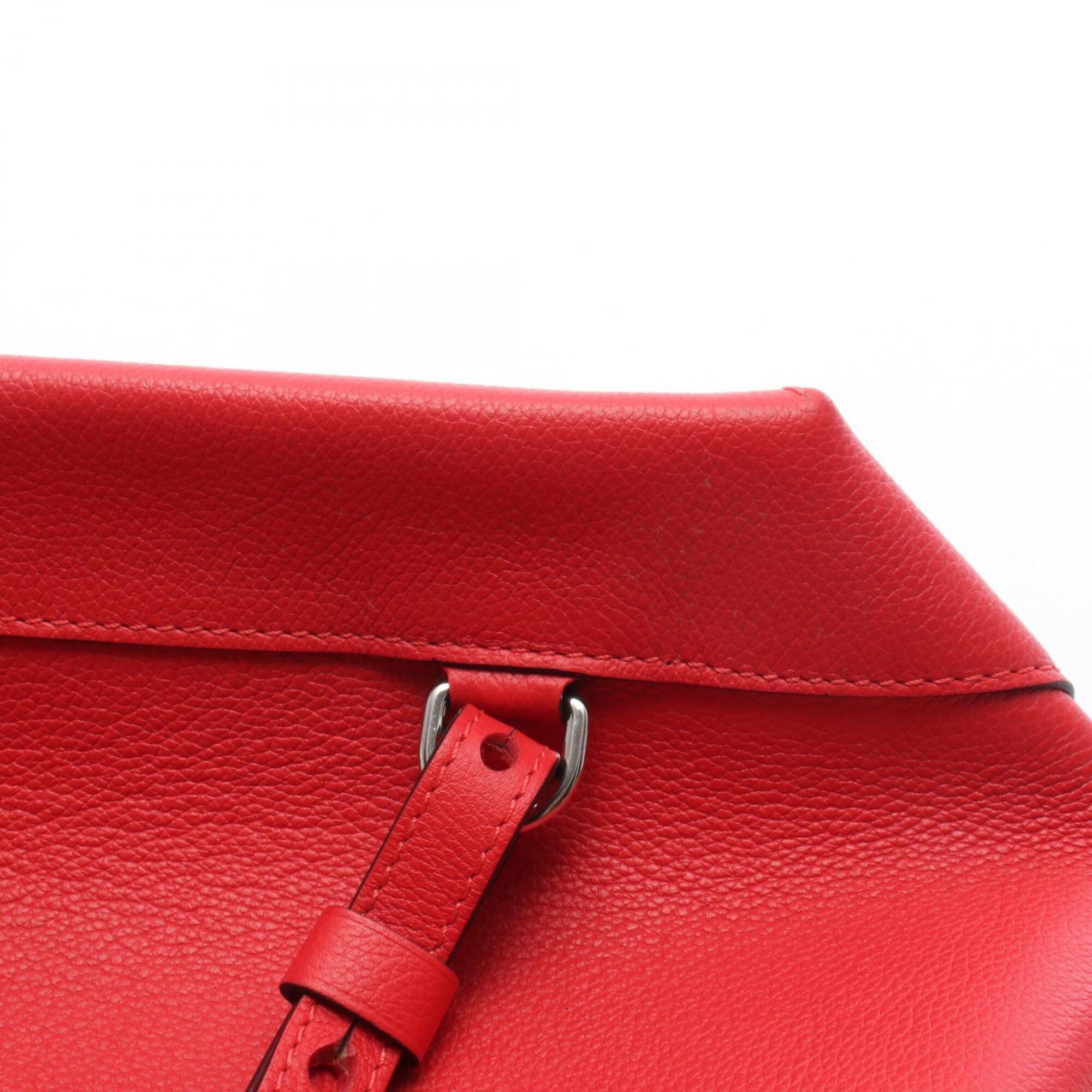 Louis Vuitton Red Color Ruby Leather Backpack Handbag (Pre-Owned)