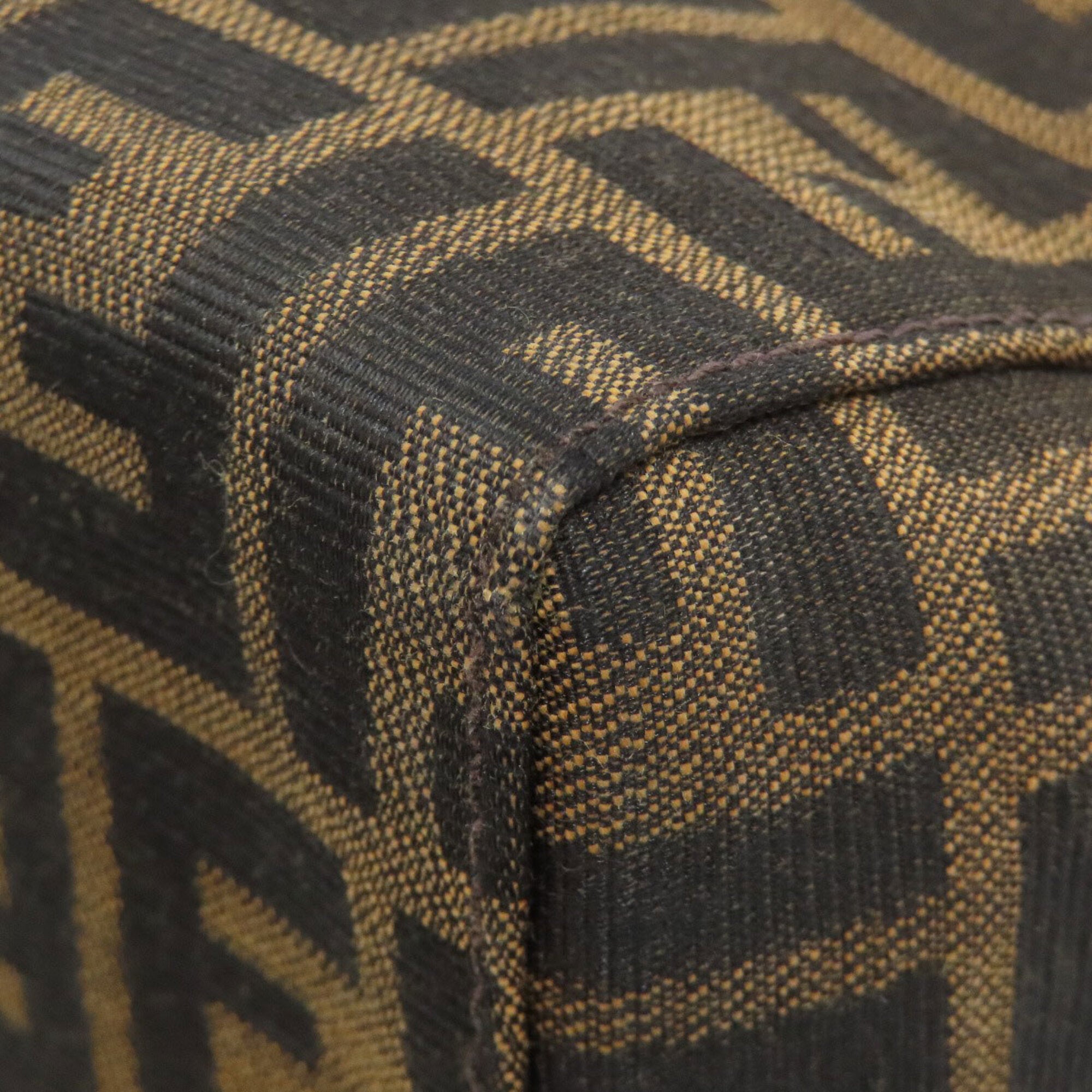 Fendi Zucca Brown Zucca Handbag (Pre-Owned)