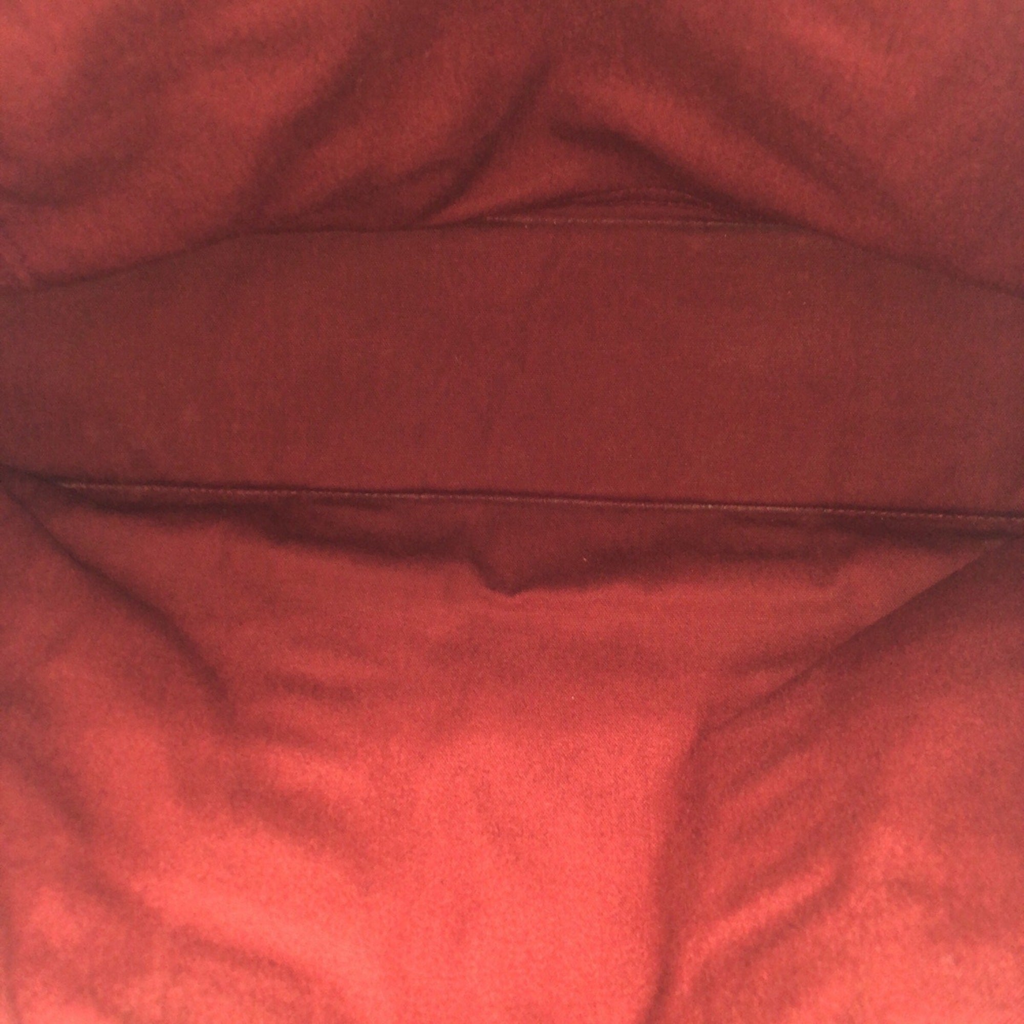 Hermes Red Color Canvas Handbag Tote Bag (Pre-Owned)