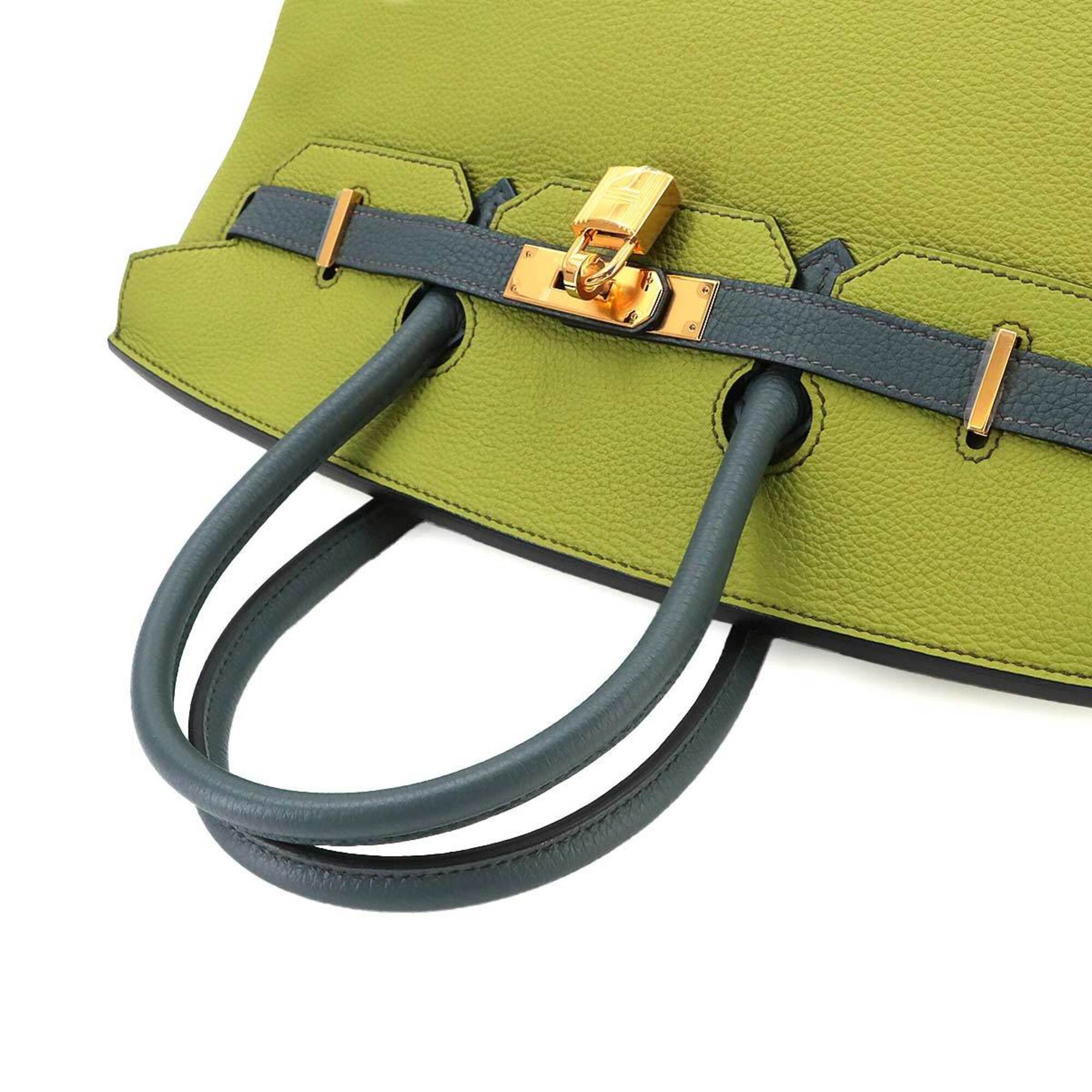 Hermes Green Togo Leather Handbag (Pre-Owned)