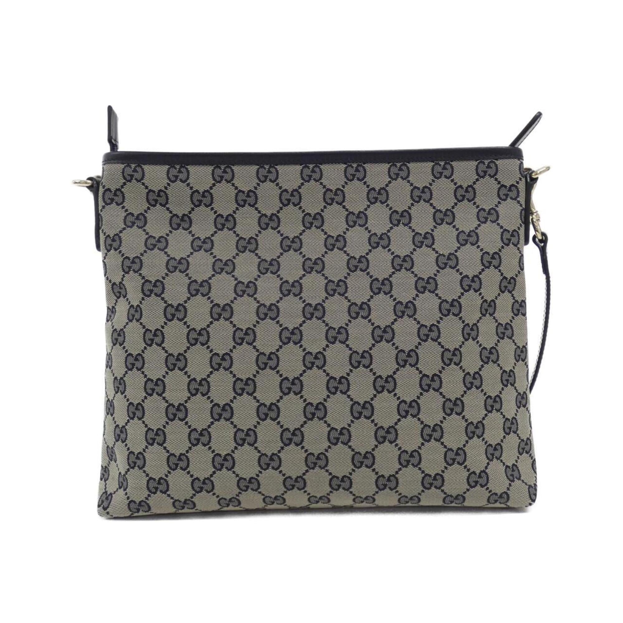 Gucci Beige Blue Gg Canvas Shoulder Bag (Pre-Owned)