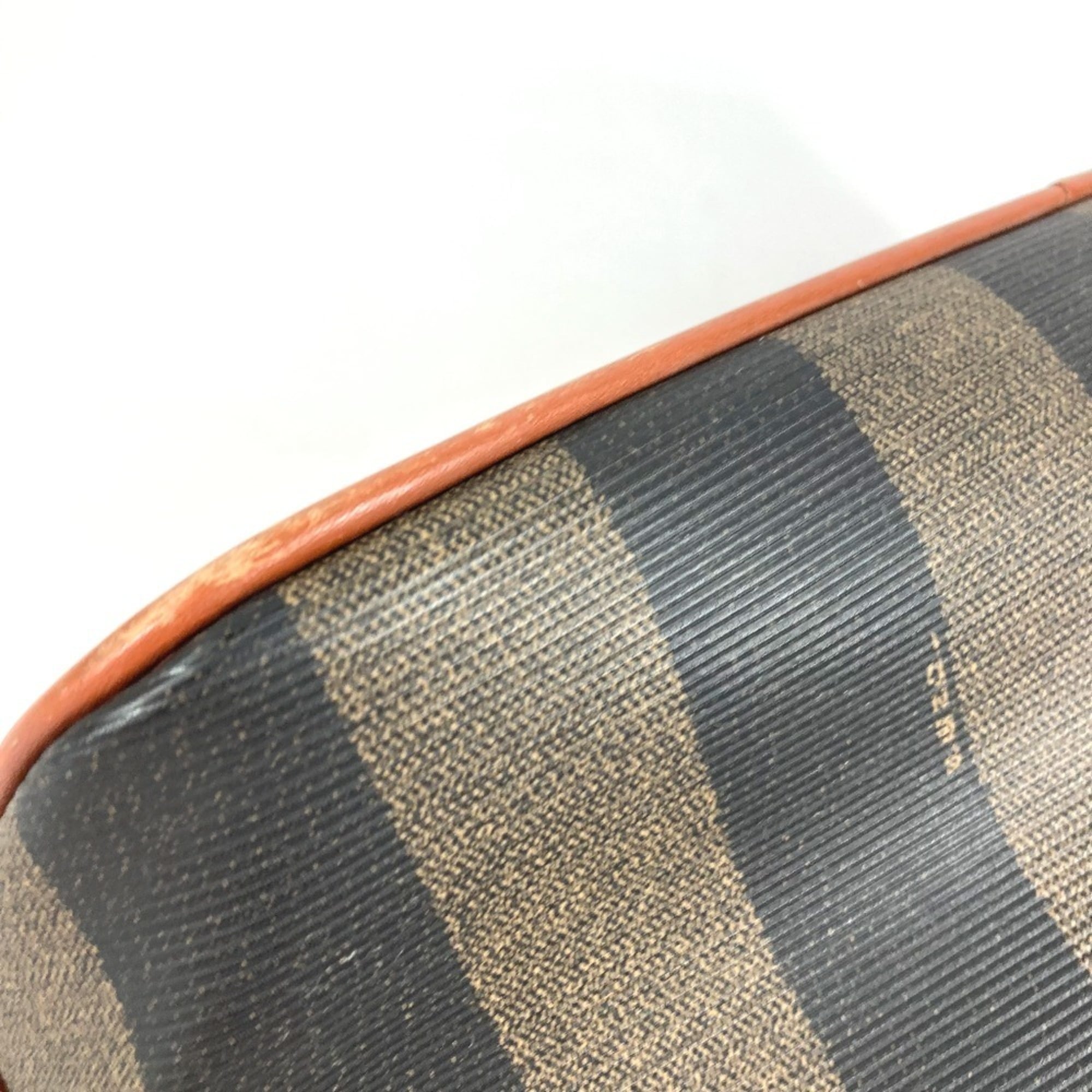 Fendi Brown Khaki Pvc Leather Handbag Tote Bag (Pre-Owned)