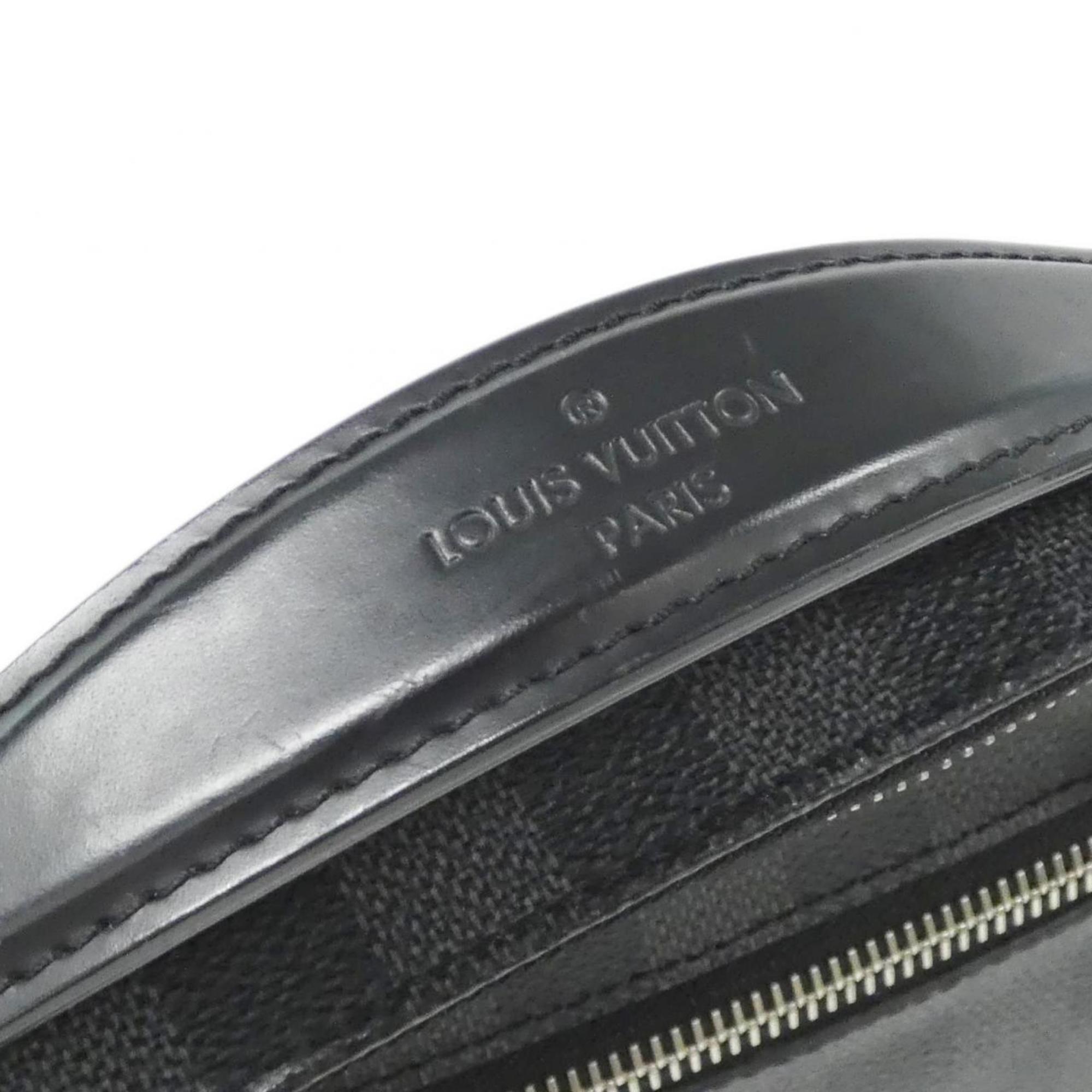 Louis Vuitton Dark Gray Graphite Coated Canvas Shoulder Bag (Pre-Owned)
