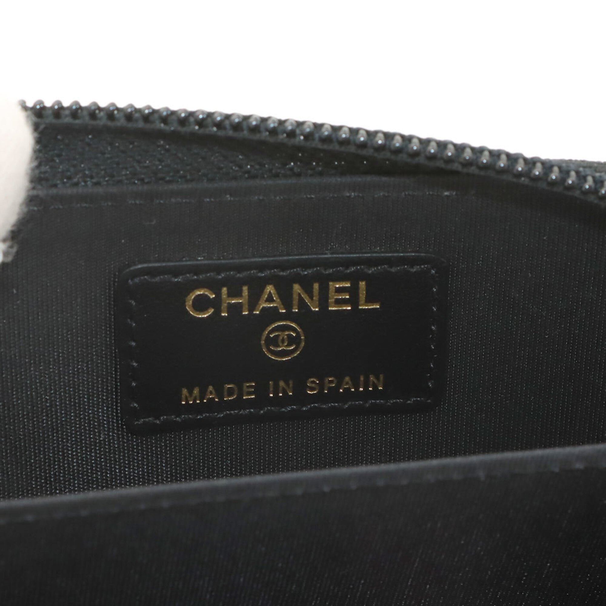 Chanel Black Grained Calfskin Coin Purse/Coin Case (Pre-Owned)