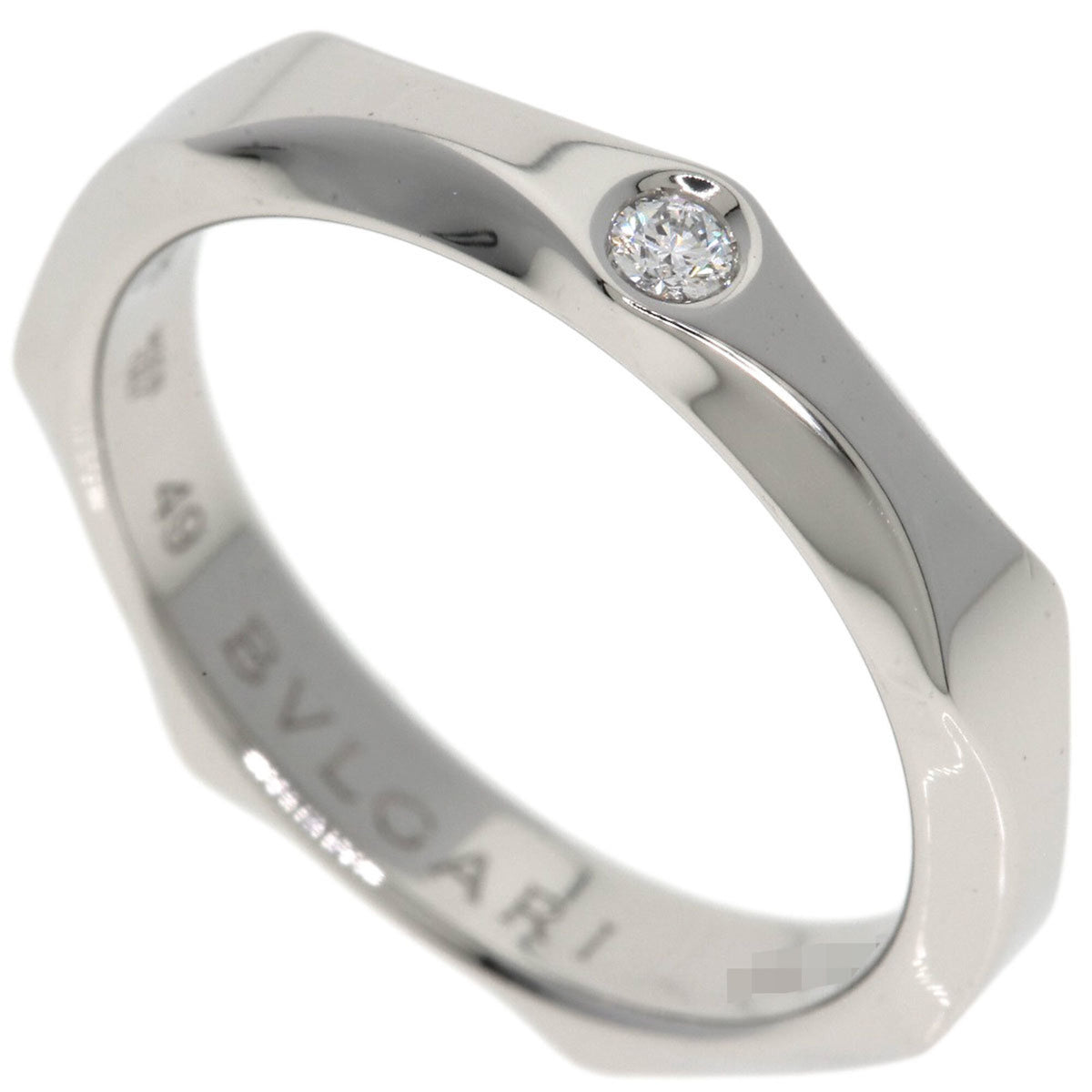 Bvlgari Silver Platinum 950 Band Ring (Pre-Owned)