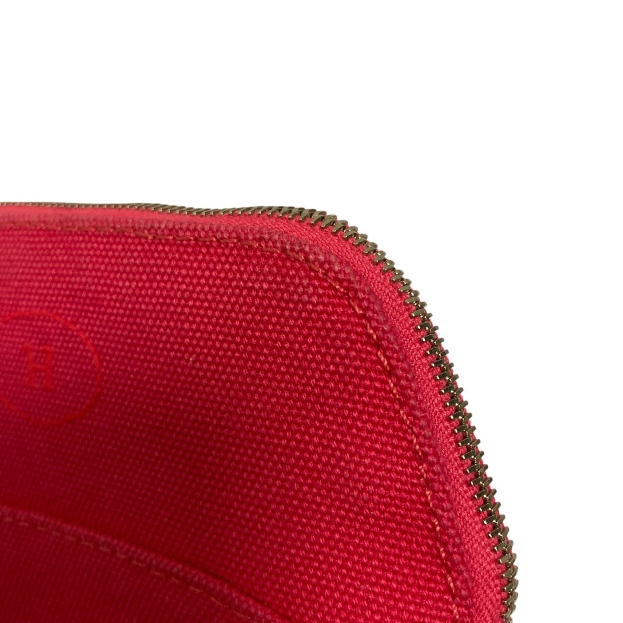 Hermes Pink Canvas Pouch (Pre-Owned)