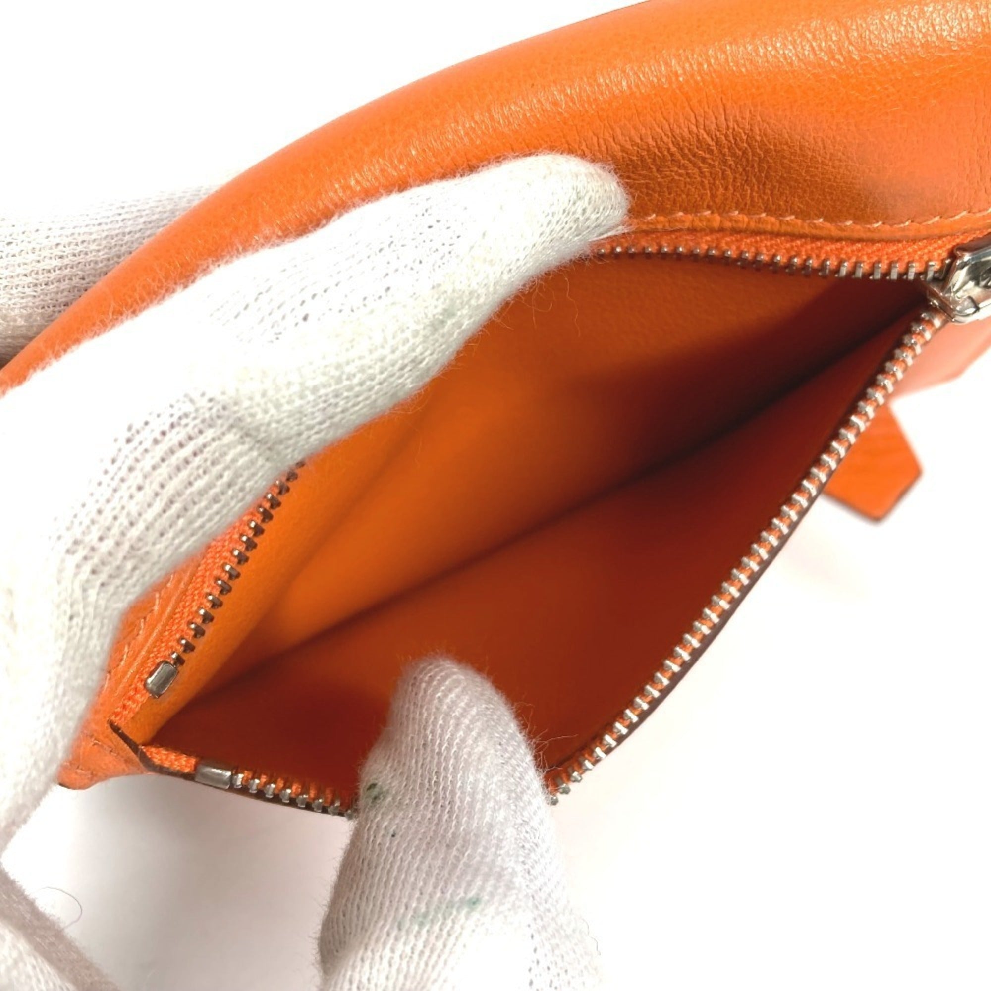 Hermes Orange Swift Leather Wallet (Bi-Fold) (Pre-Owned)
