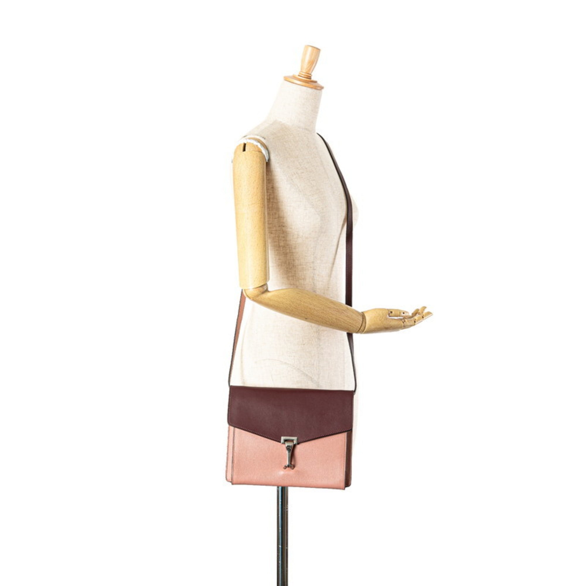 Burberry Pink Purple Leather Shoulder Bag (Pre-Owned)