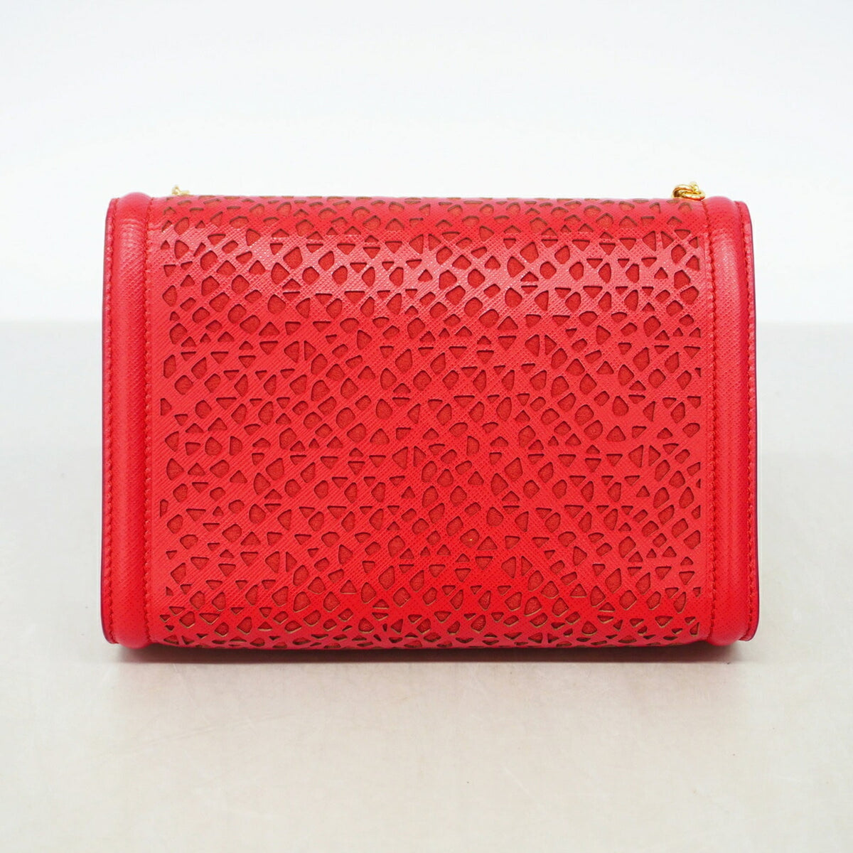 Salvatore Ferragamo Red Color Leather Shoulder Bag (Pre-Owned)