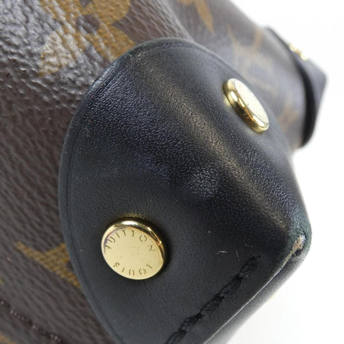Louis Vuitton Black Marron Coated Canvas Handbag (Pre-Owned)