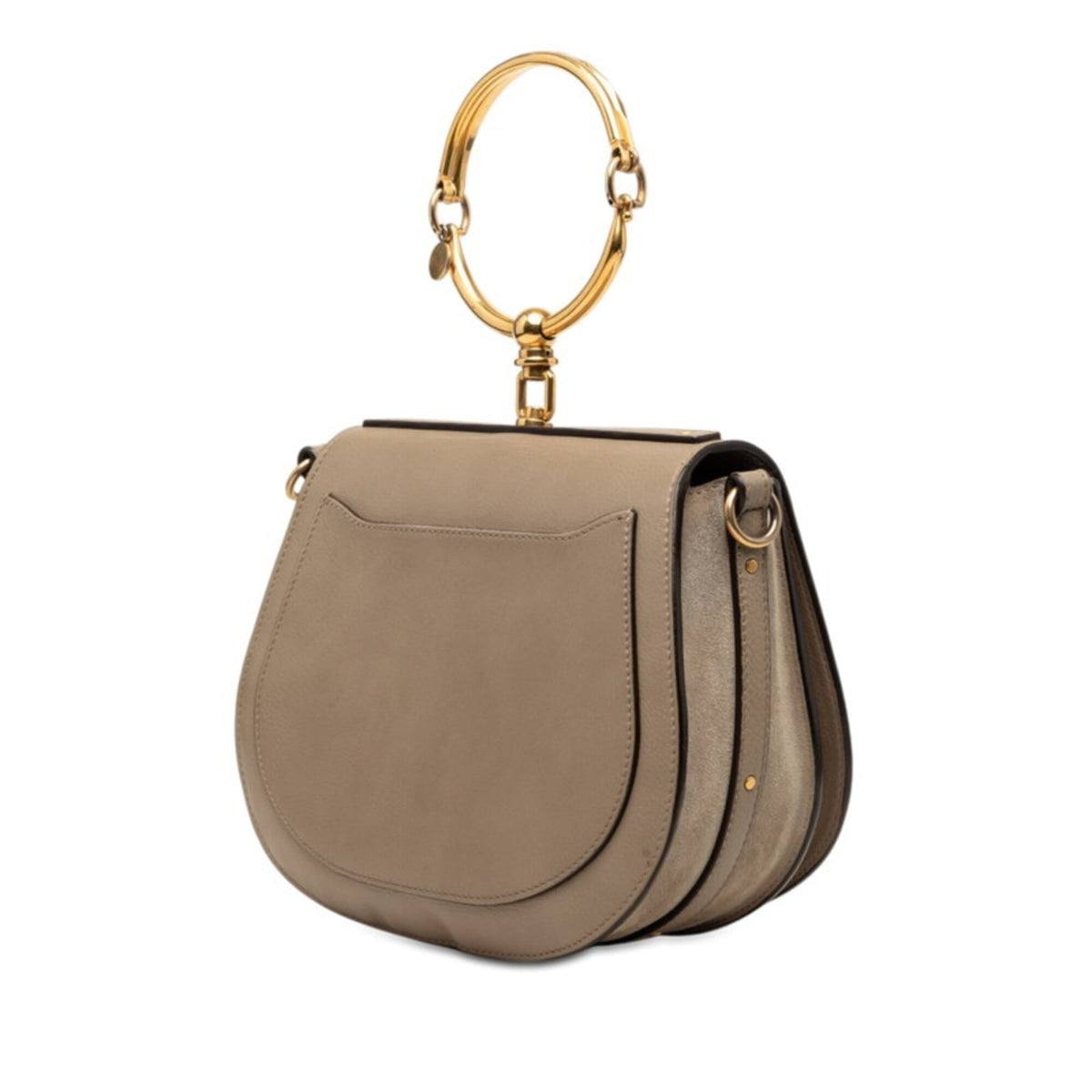 Chloé Beige Leather Suede Handbag Shoulder Bag (Pre-Owned)