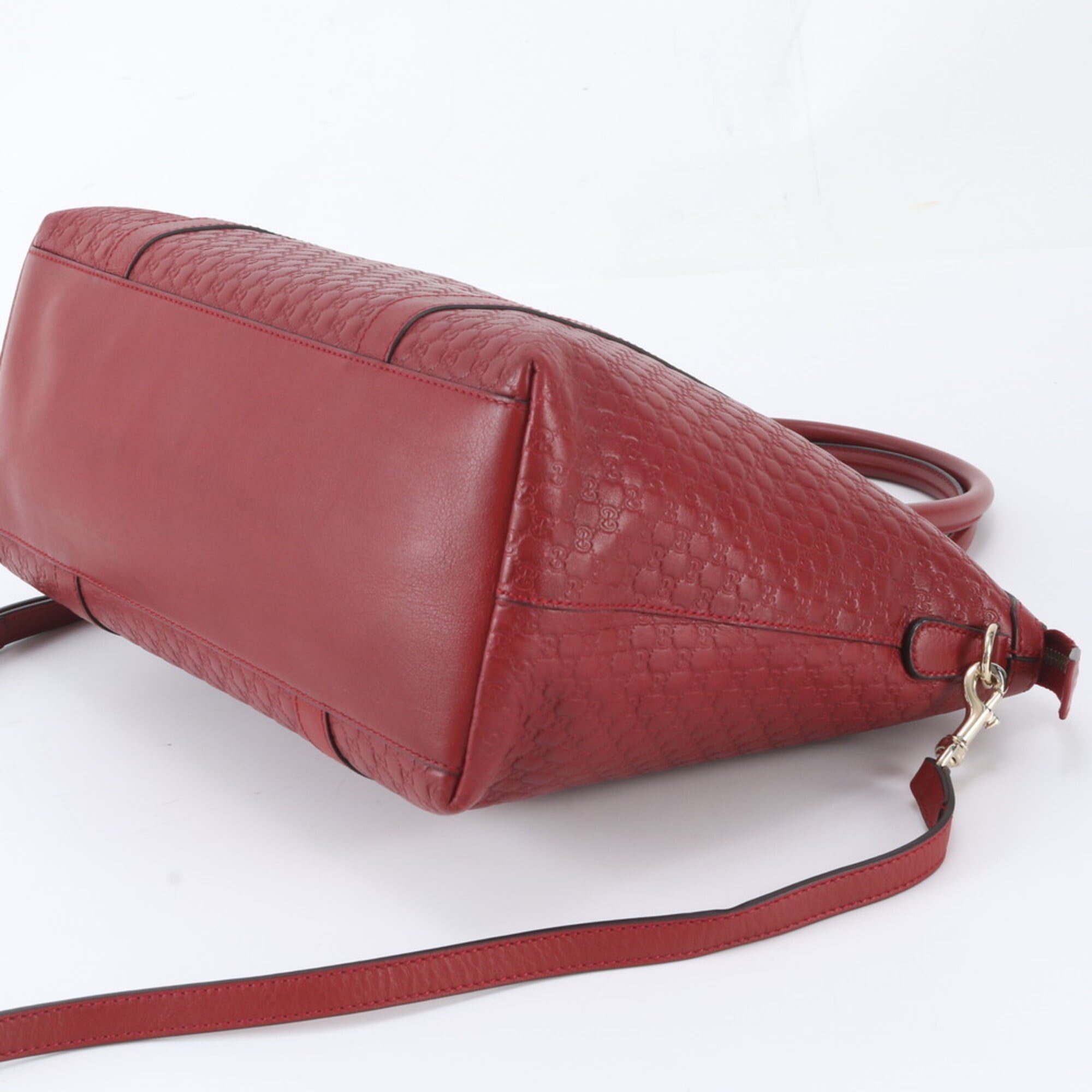 Gucci Bordeaux Leather Shoulder Bag (Pre-Owned)
