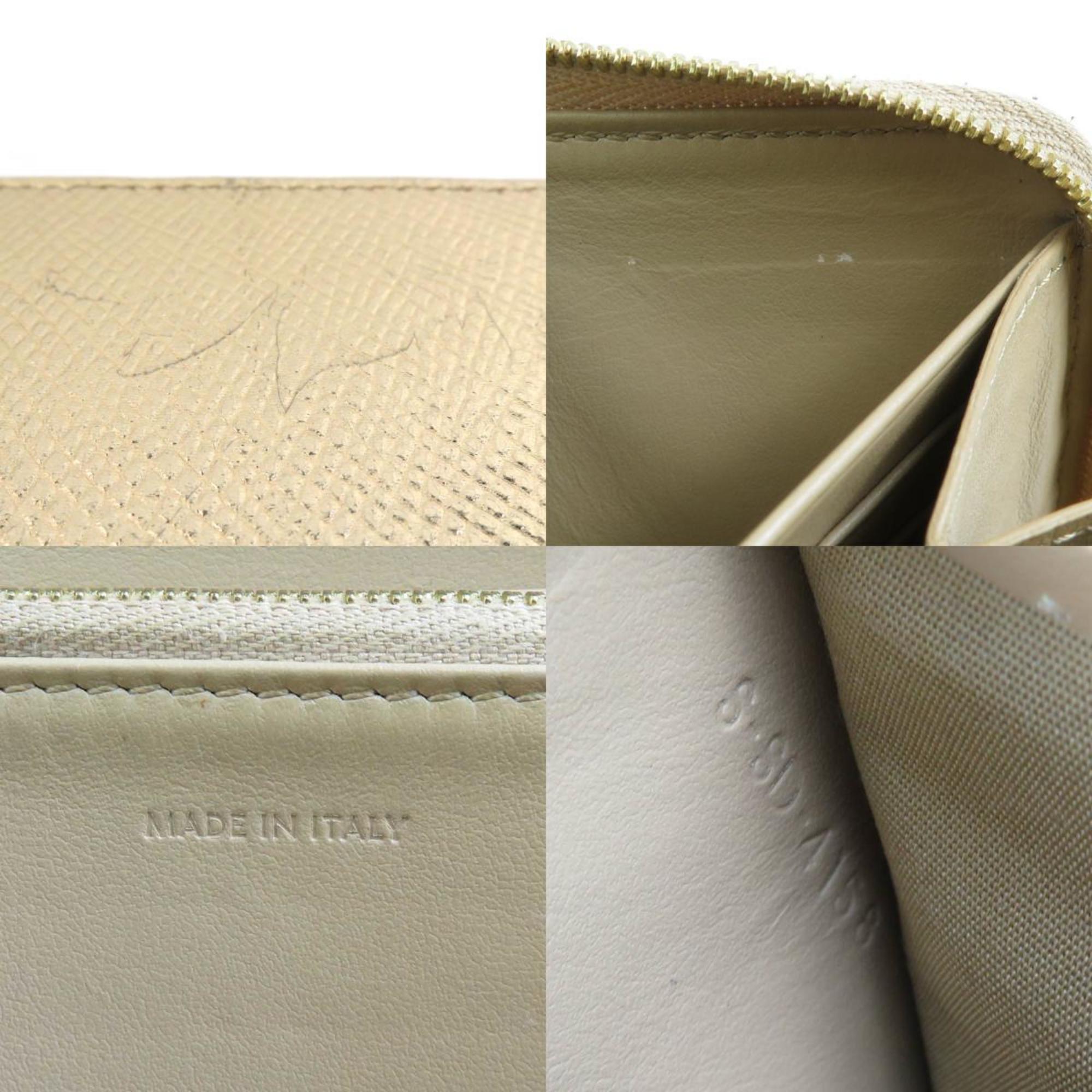 Celine Gold Leather Long Wallet (Bi-Fold) (Pre-Owned)