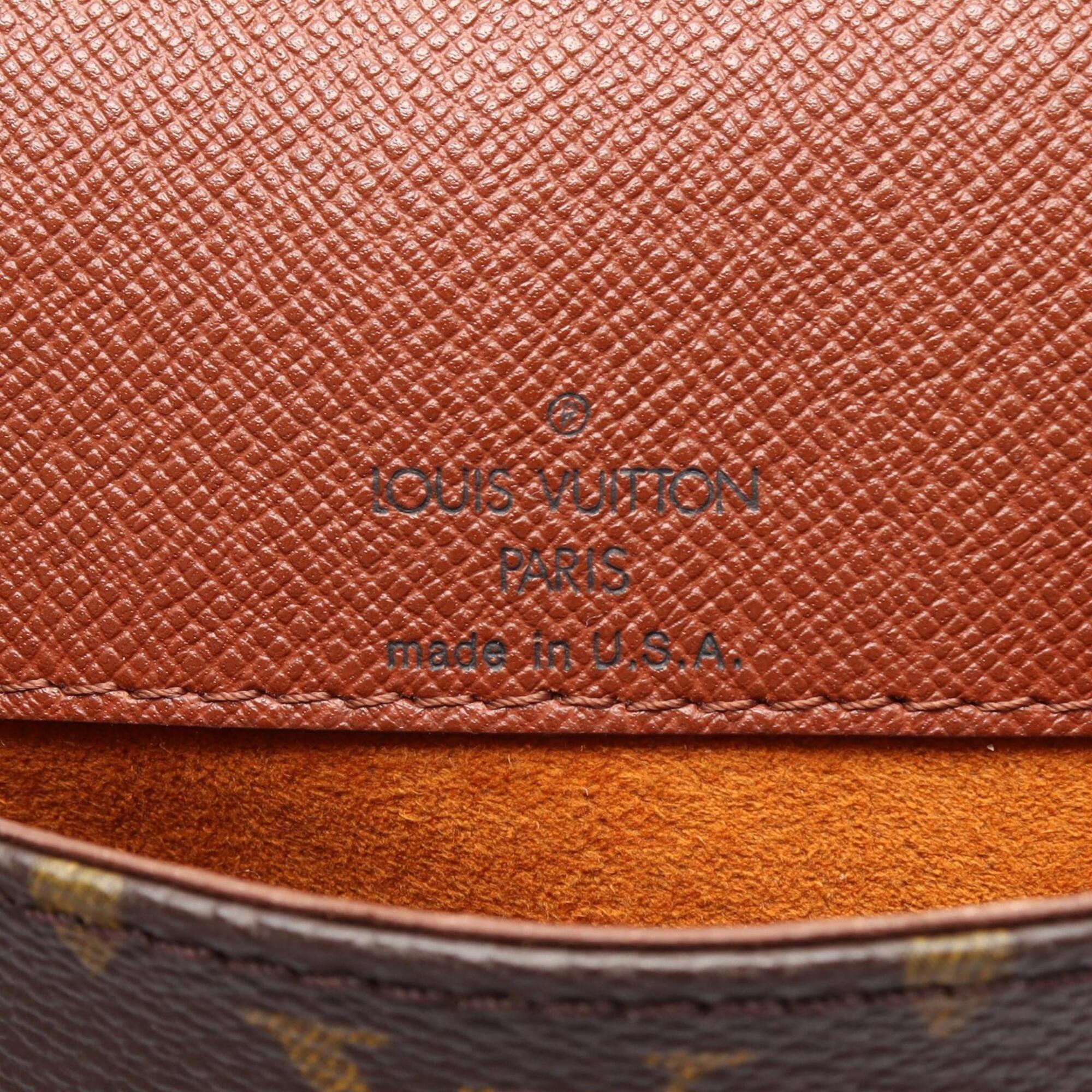 Louis Vuitton Brown Monogram Coated Canvas Leather Handbag Shoulder Bag (Pre-Owned)