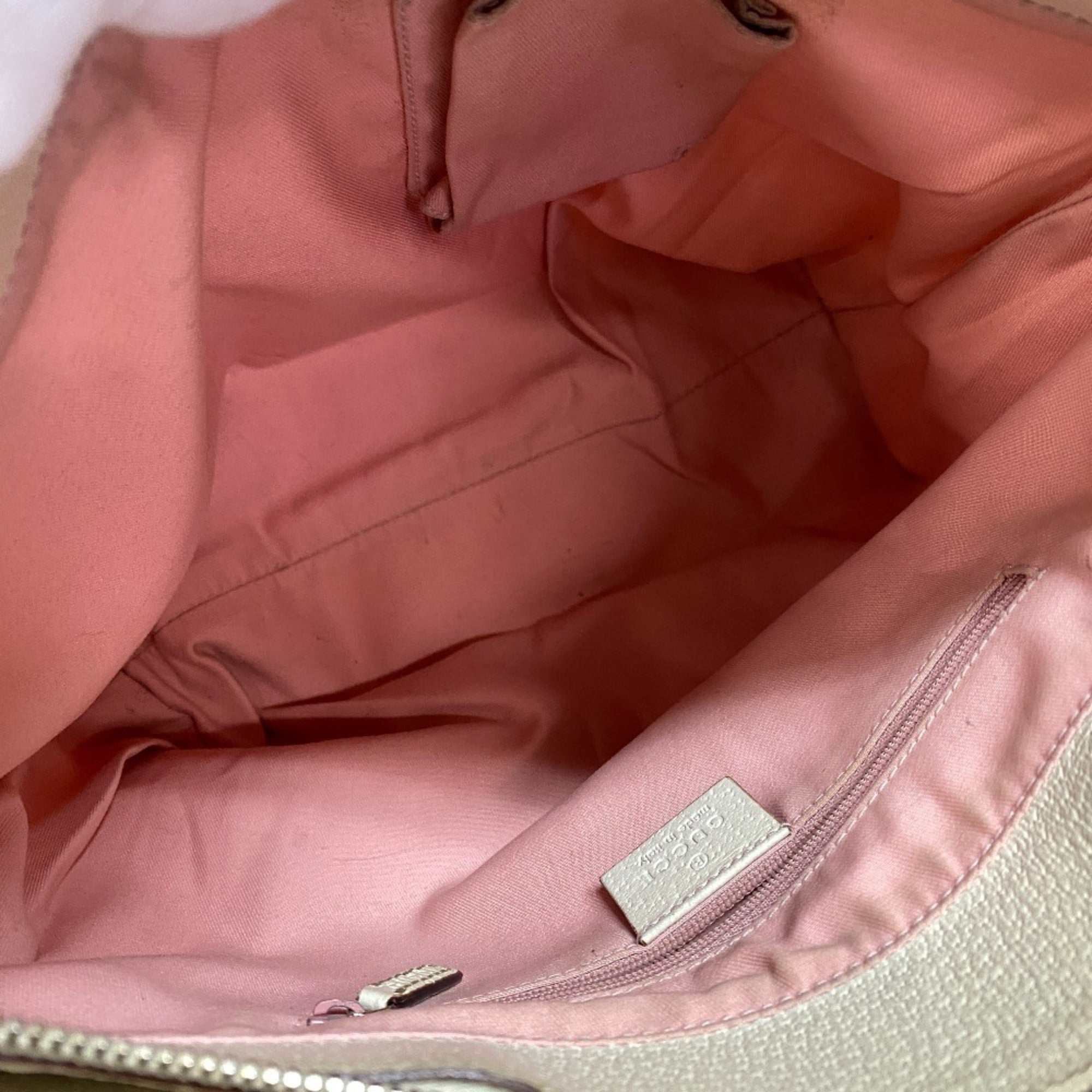 Gucci White Canvas Tote Bag (Pre-Owned)