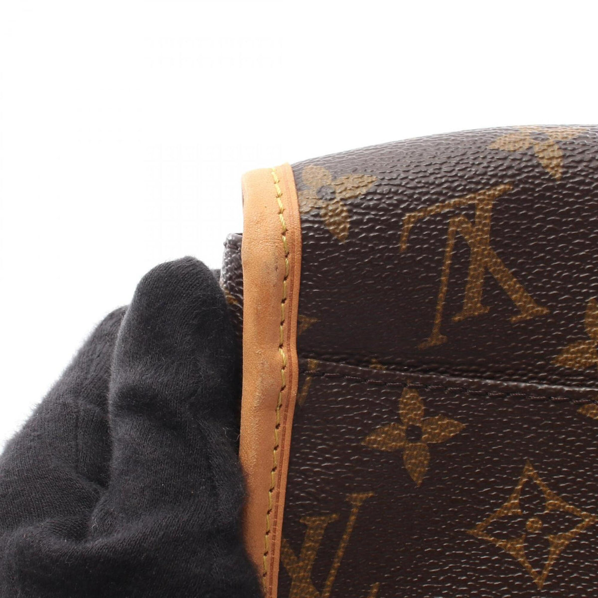 Louis Vuitton Brown Coated Canvas Monogram Leather Handbag Shoulder Bag (Pre-Owned)