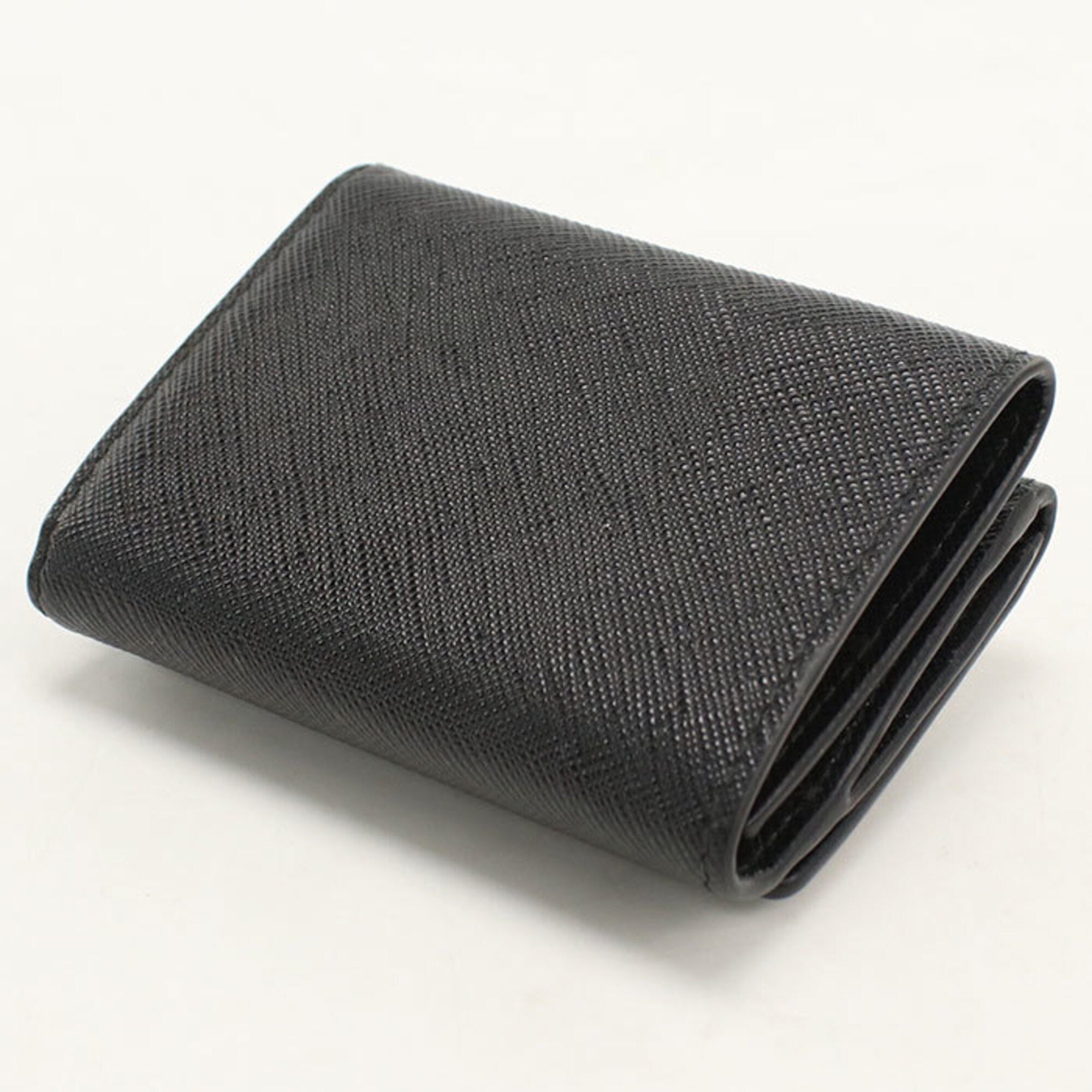 Prada Black Leather Wallet (Tri-Fold) (Pre-Owned)
