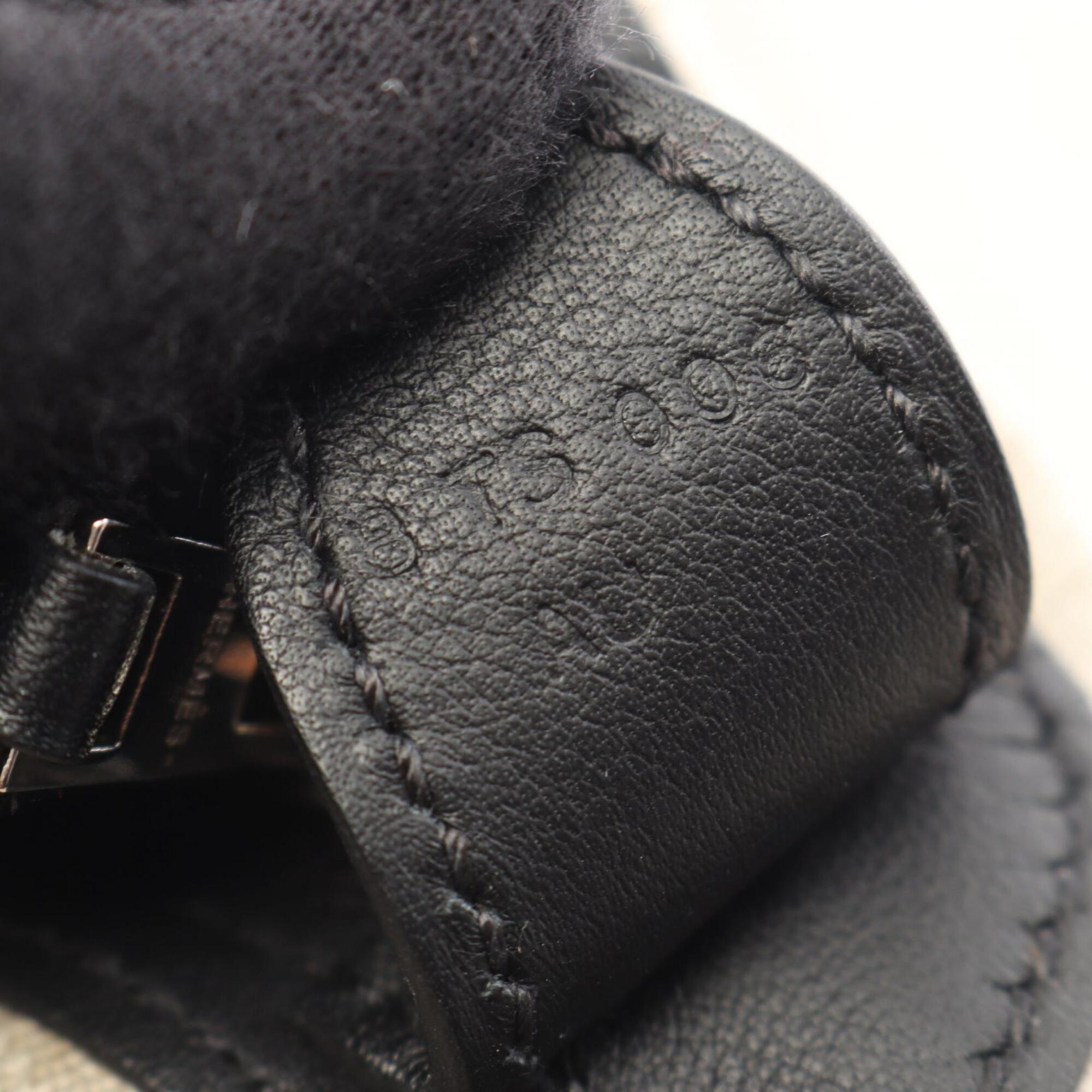 Hermes Beige Black Canvas Leather Backpack (Pre-Owned)