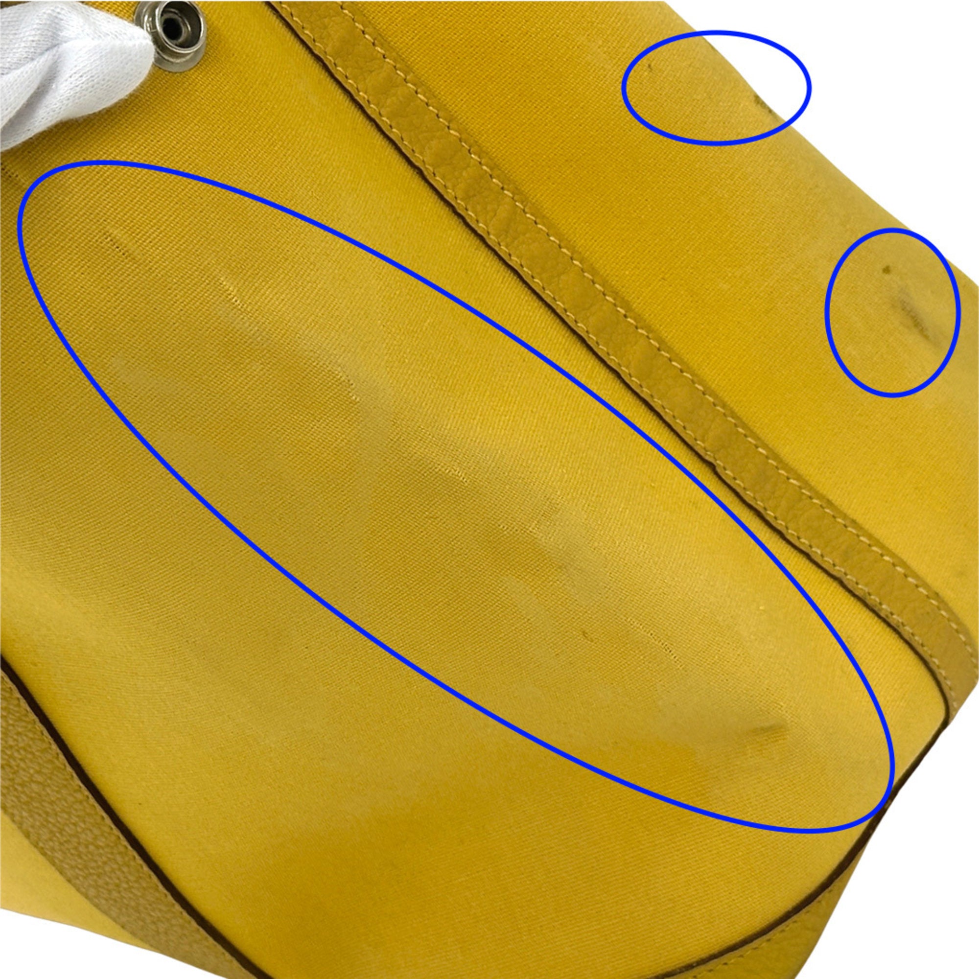 Hermes Yellow Toile Officier Tote Bag (Pre-Owned)