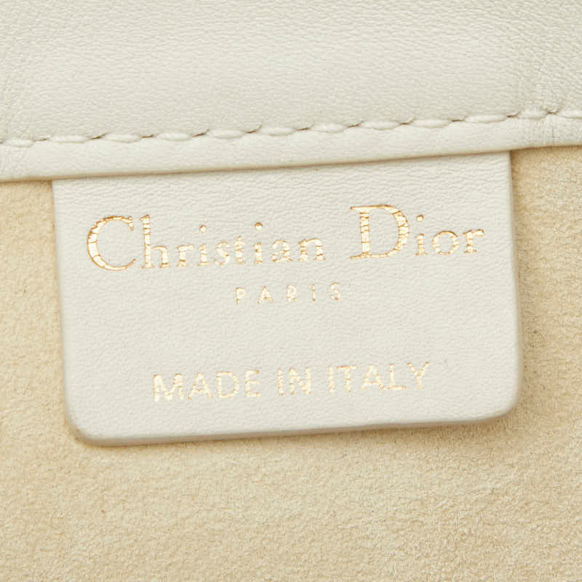 Christian Dior Black White Leather Handbag Tote Bag (Pre-Owned)