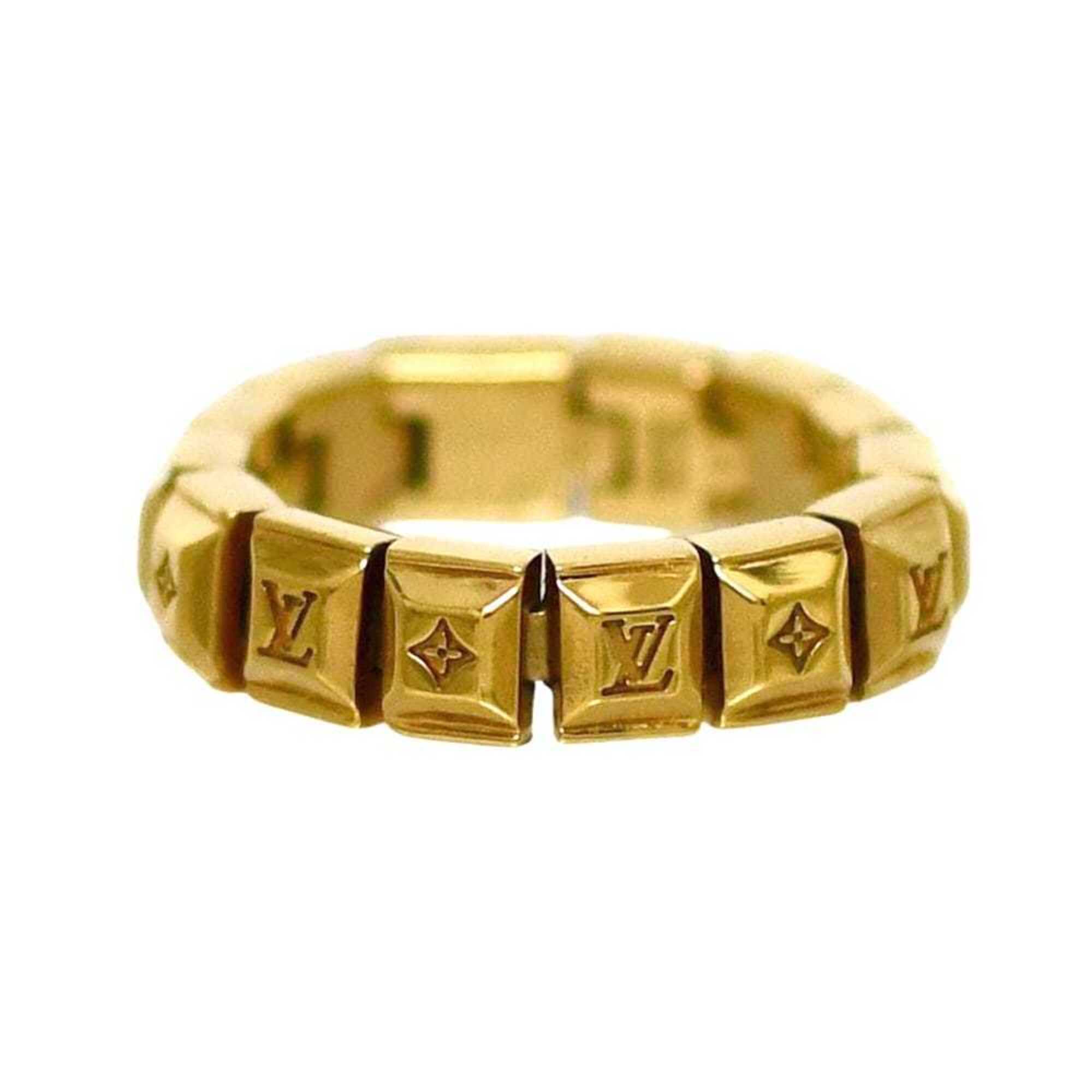 Louis Vuitton Gold Metal Band Ring (Pre-Owned)