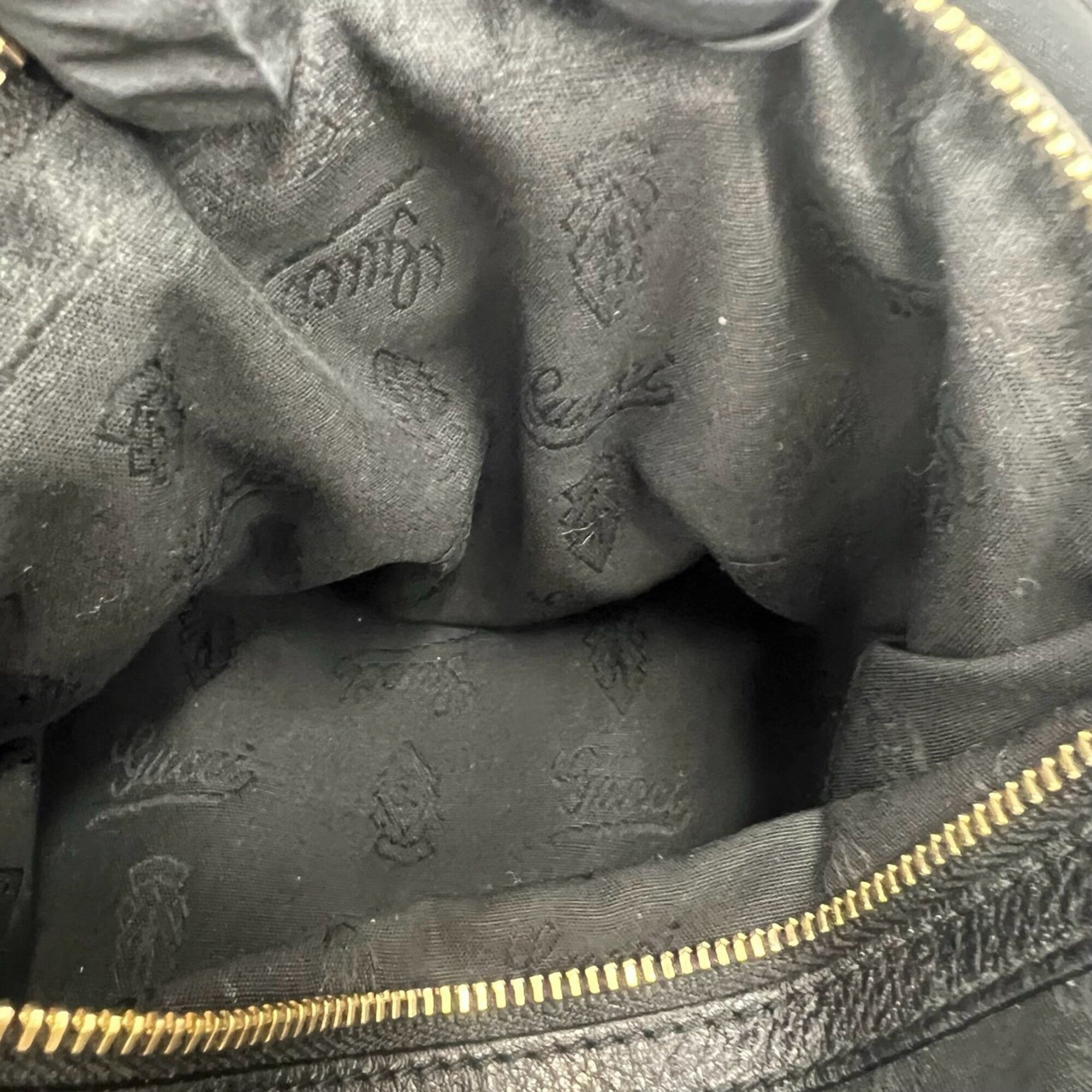 Gucci Black Leather Handbag Tote Bag (Pre-Owned)