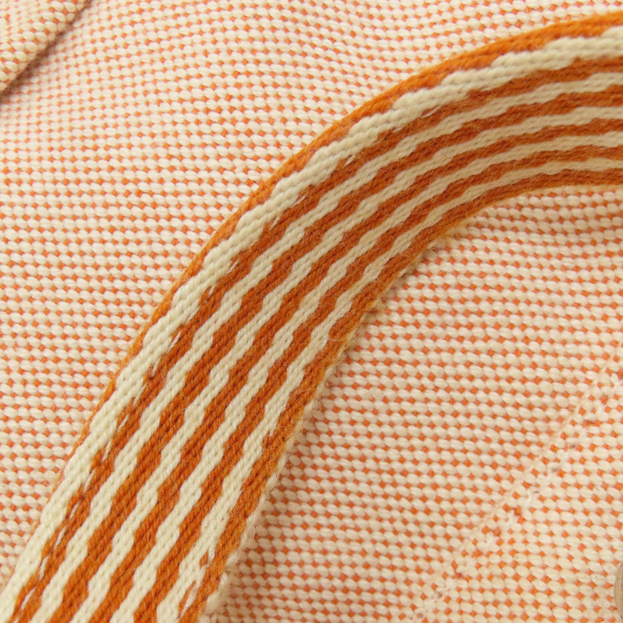 Hermes Orange Canvas Handbag (Pre-Owned)