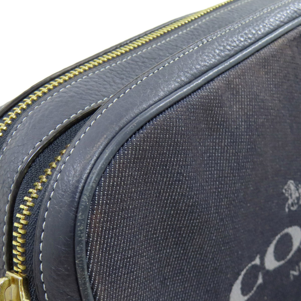 Coach Navy Denim Shoulder Bag (Pre-Owned)
