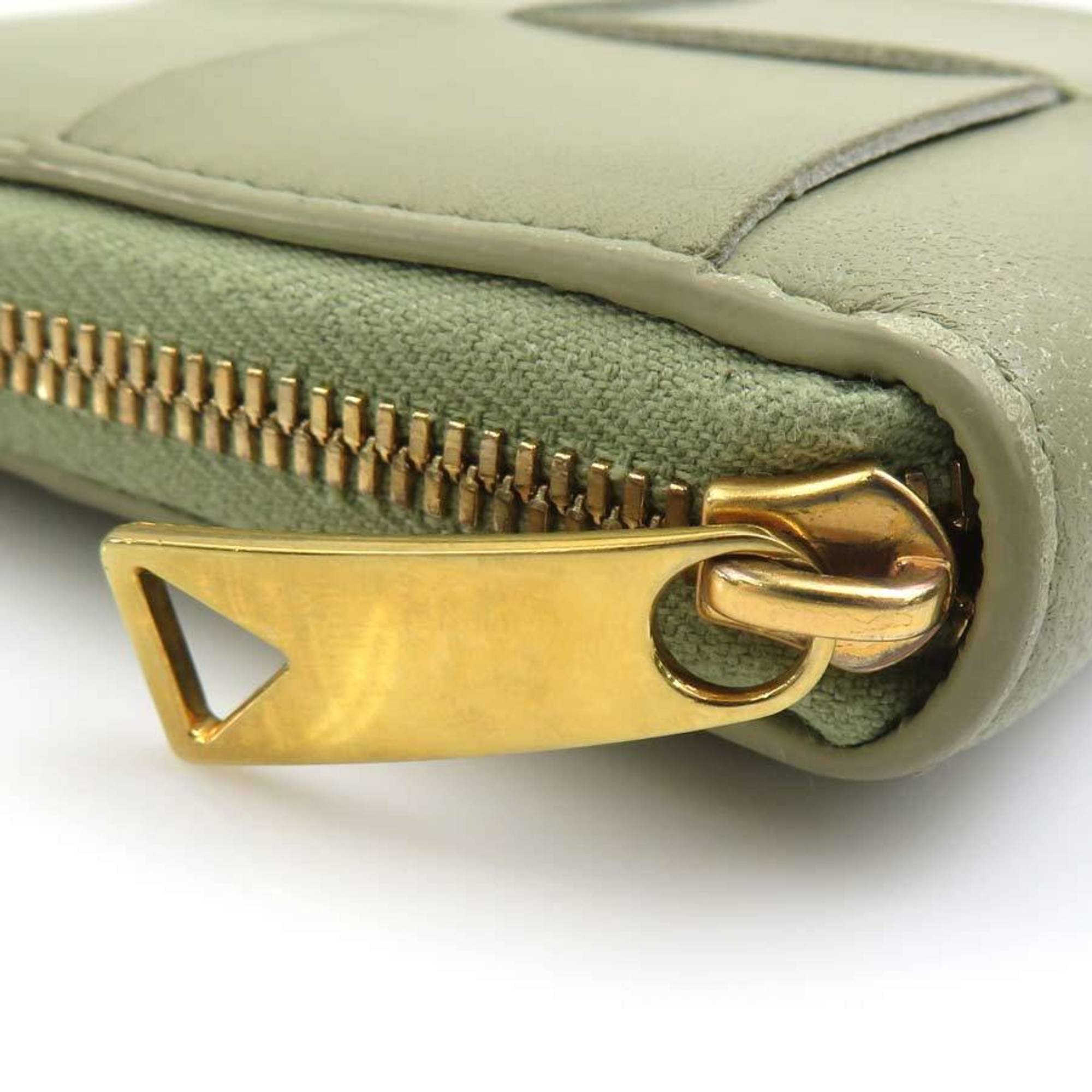Bottega Veneta Green Leather Wallet (Bi-Fold) (Pre-Owned)