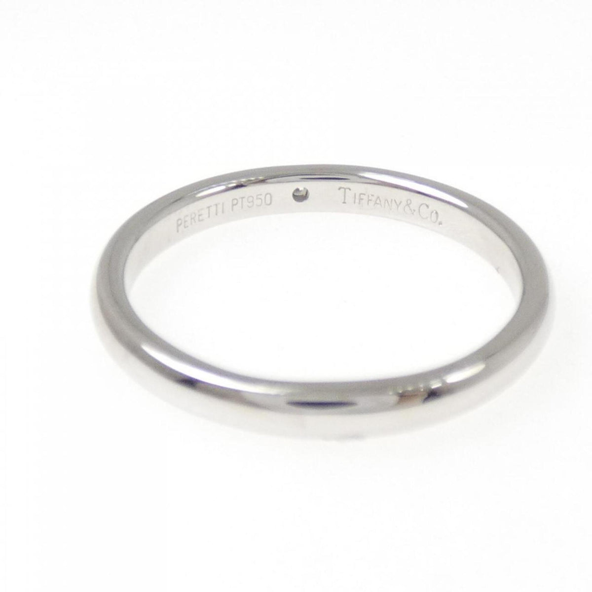 Tiffany Platinum Platinum 950 Band Ring (Pre-Owned)