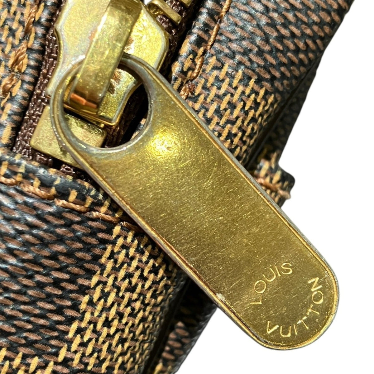 Louis Vuitton Brown Damier Canvas Clutch Bag (Pre-Owned)