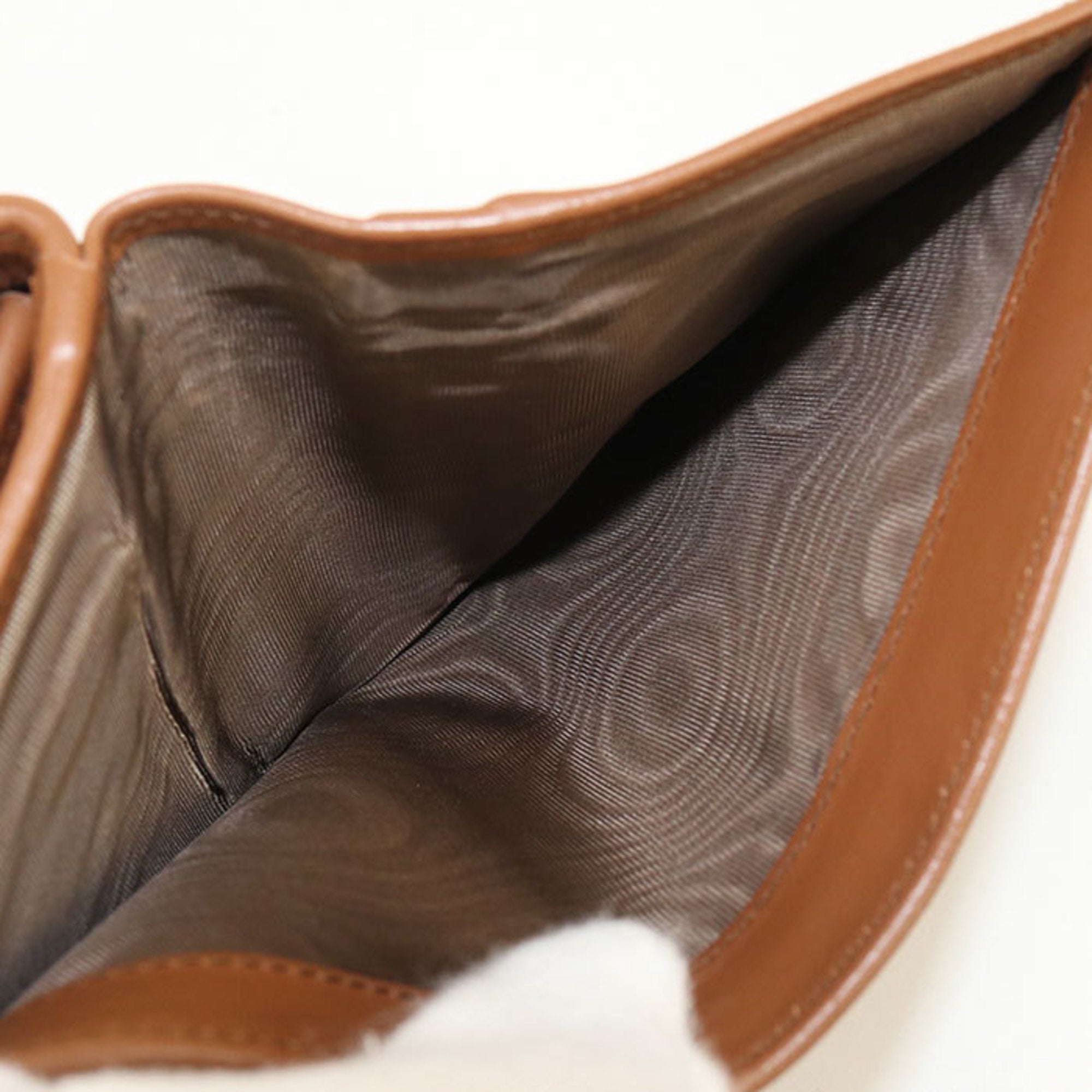 Prada Brown Leather Wallet (Bi-Fold) (Pre-Owned)