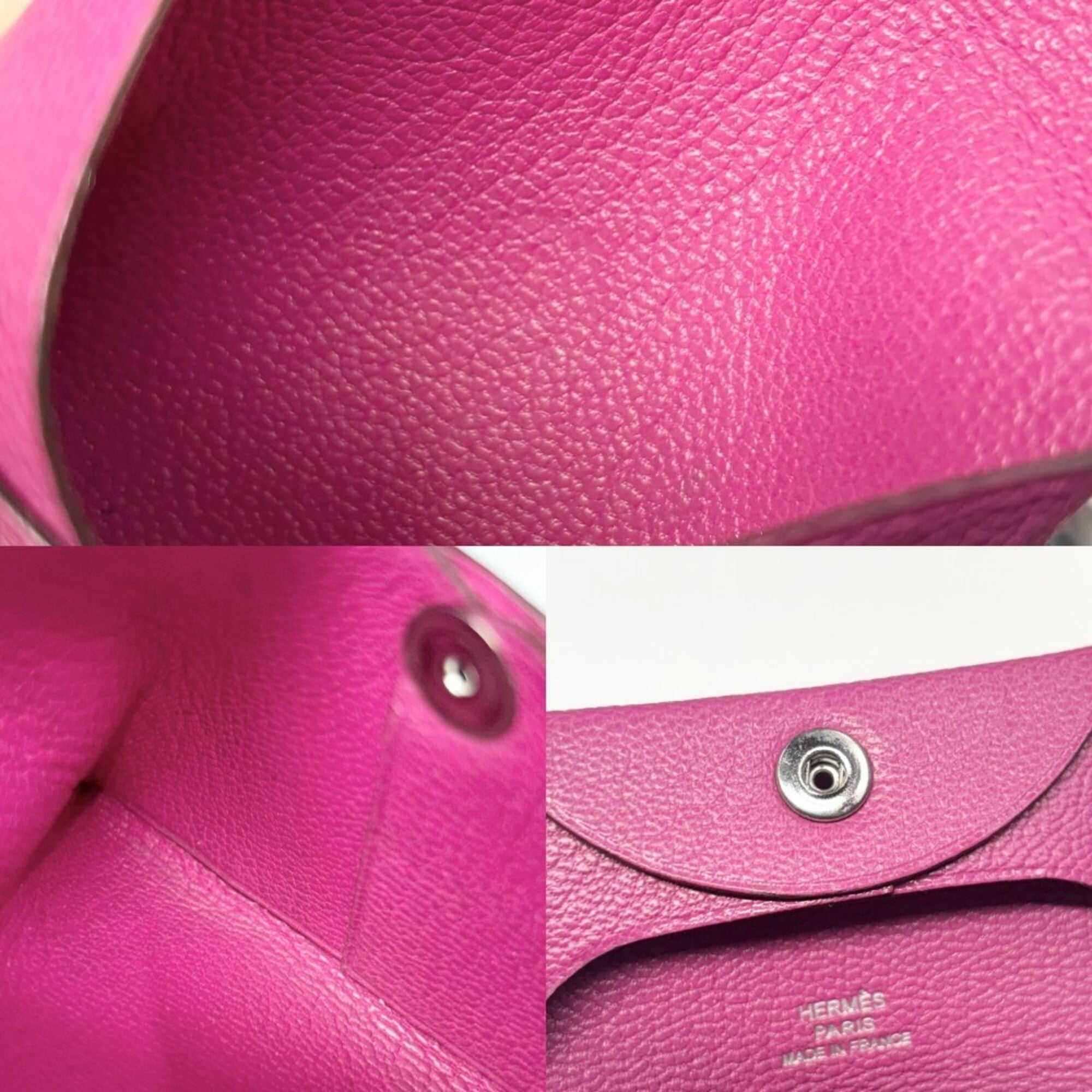 Hermes Pink Leather Coin Purse/Coin Case (Pre-Owned)